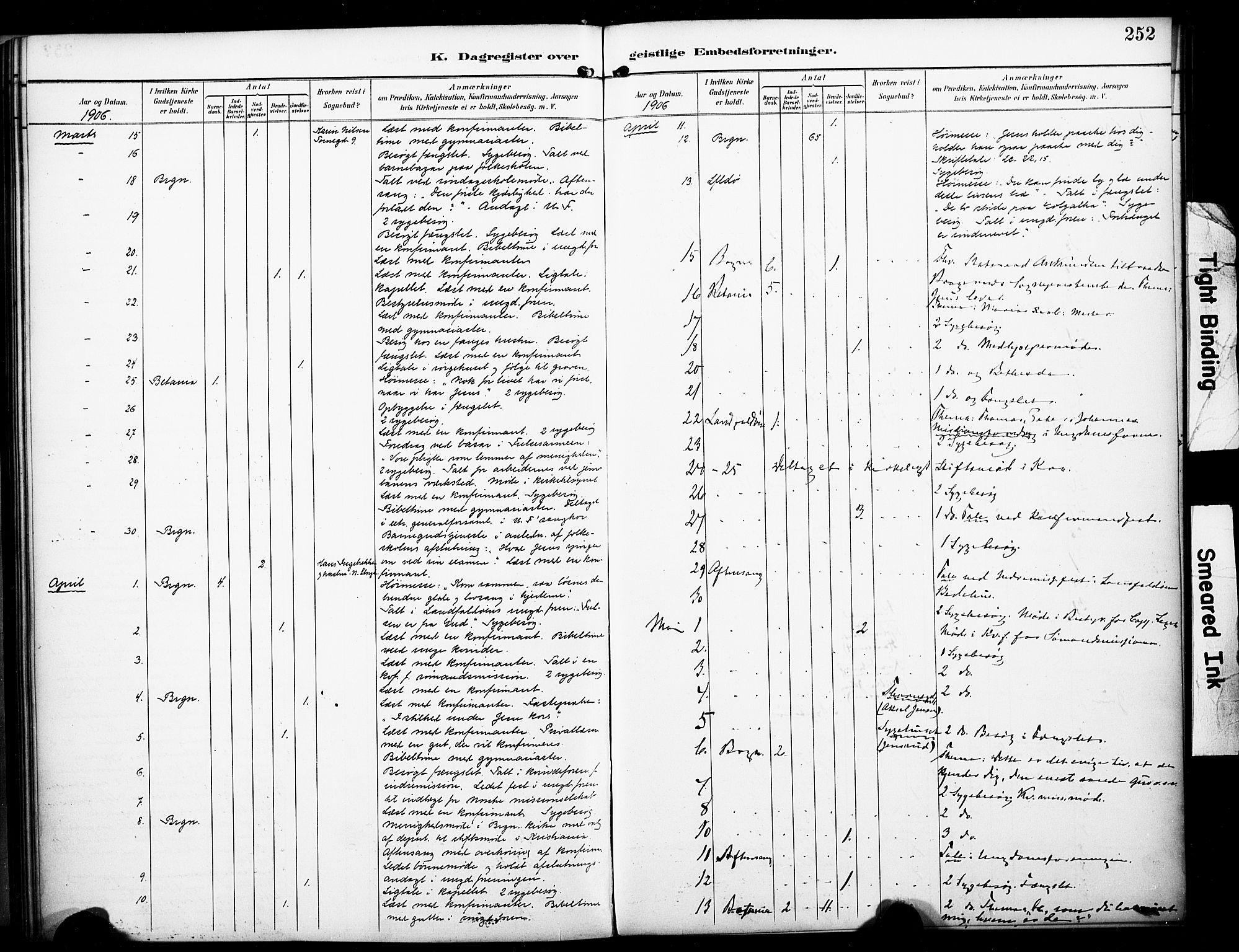 Bragernes kirkebøker, AV/SAKO-A-6/F/Fc/L0006: Parish register (official) no. III 6, 1888-1899, p. 252