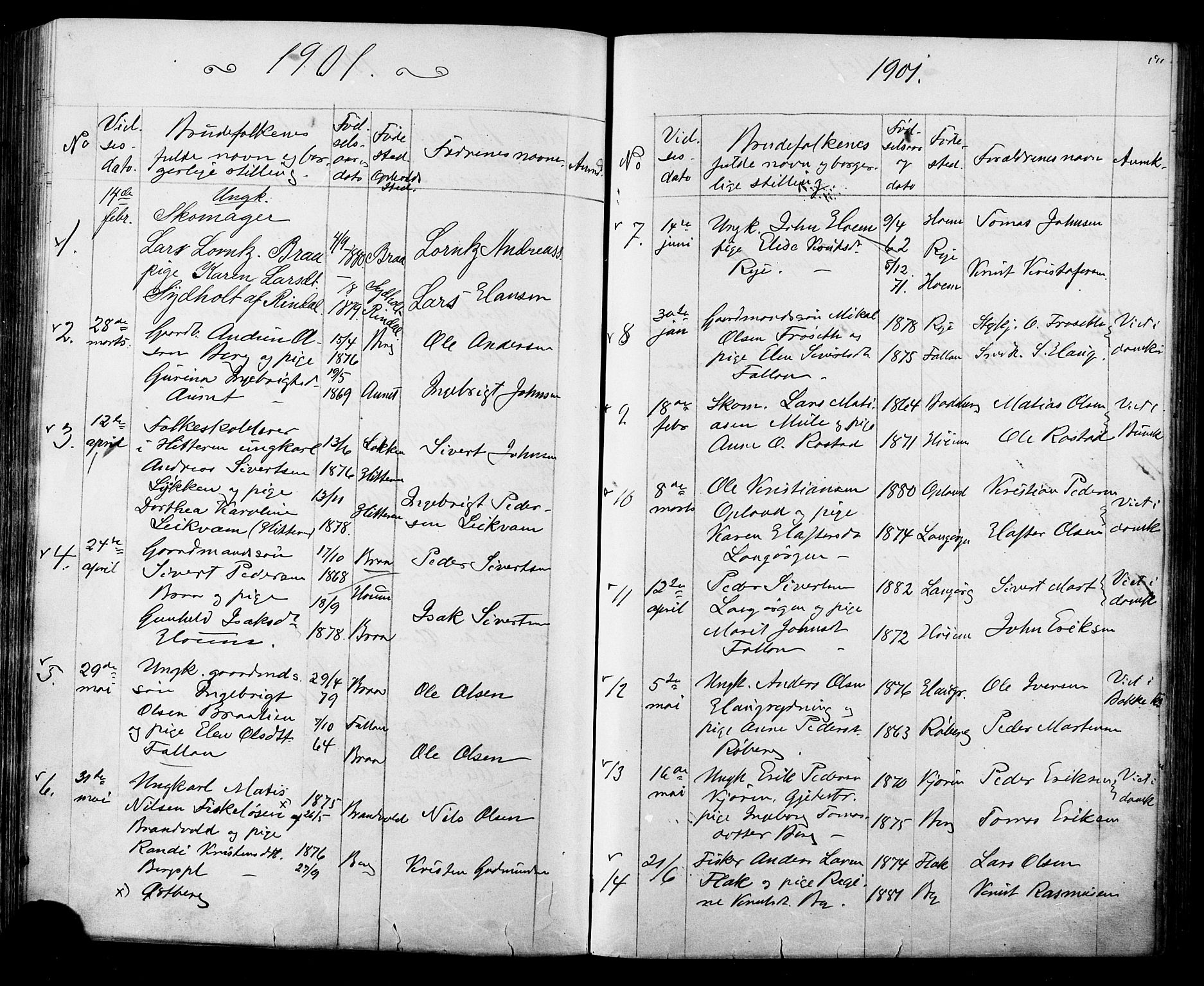 Ministerialprotokoller, klokkerbøker og fødselsregistre - Sør-Trøndelag, SAT/A-1456/612/L0387: Parish register (copy) no. 612C03, 1874-1908, p. 191