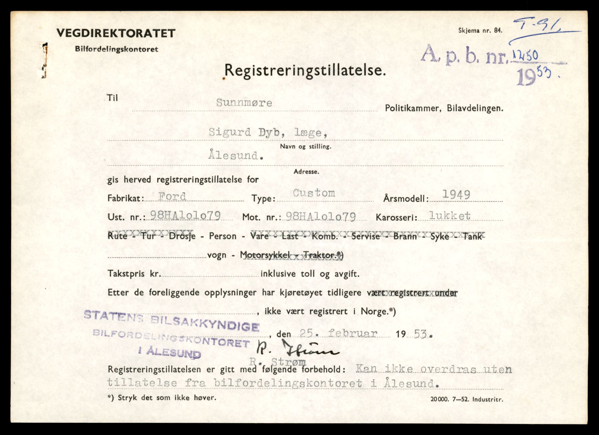 Møre og Romsdal vegkontor - Ålesund trafikkstasjon, AV/SAT-A-4099/F/Fe/L0043: Registreringskort for kjøretøy T 14080 - T 14204, 1927-1998, p. 873