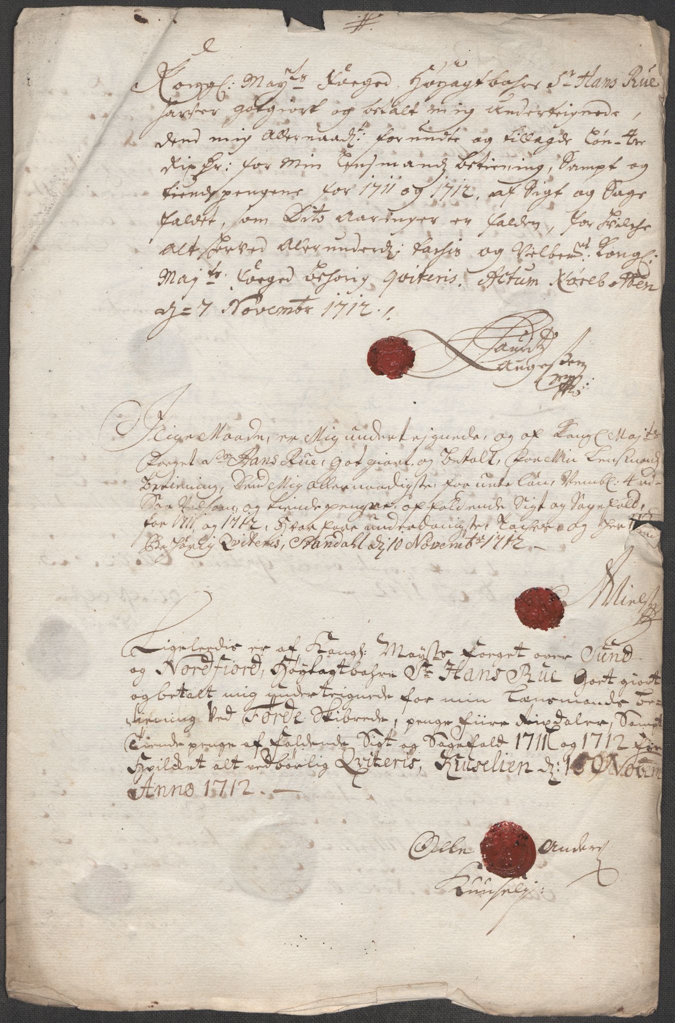 Rentekammeret inntil 1814, Reviderte regnskaper, Fogderegnskap, RA/EA-4092/R53/L3435: Fogderegnskap Sunn- og Nordfjord, 1712, p. 257