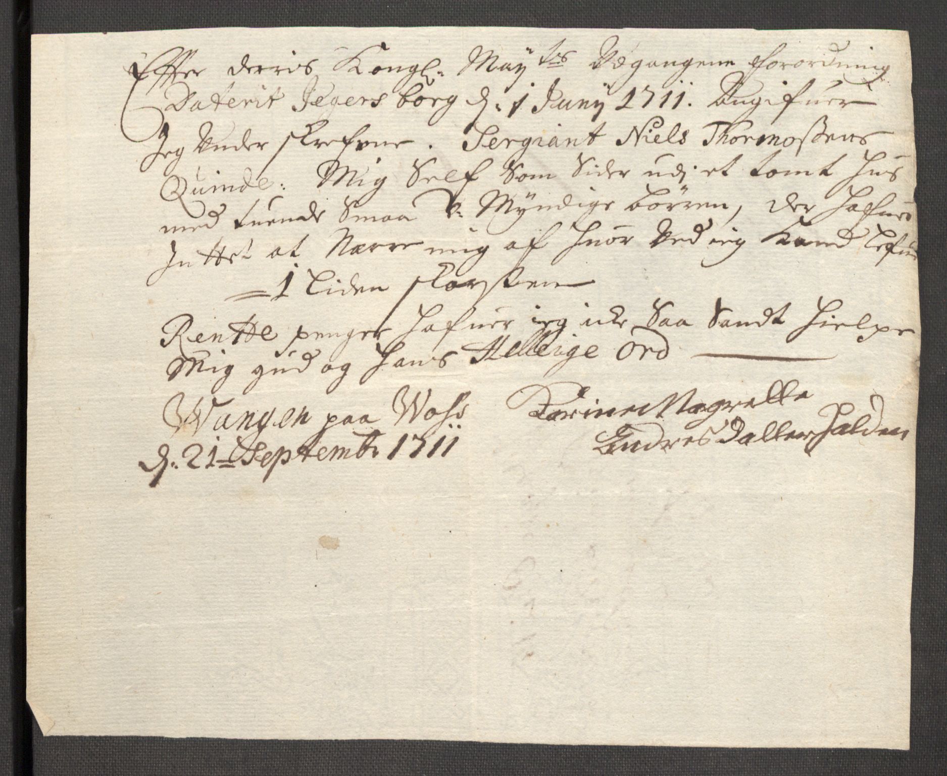 Rentekammeret inntil 1814, Reviderte regnskaper, Fogderegnskap, AV/RA-EA-4092/R51/L3192: Fogderegnskap Nordhordland og Voss, 1711, p. 338