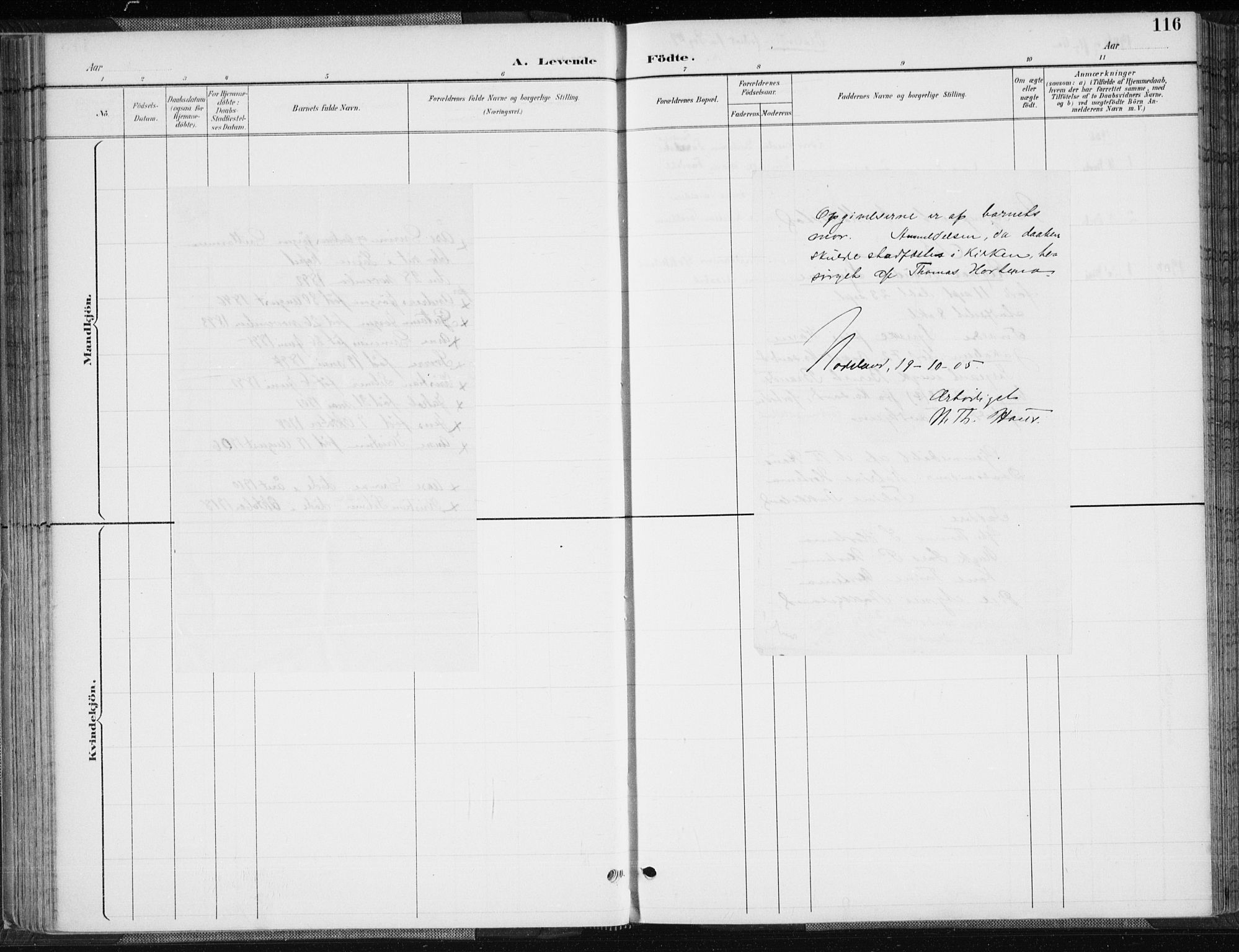 Søgne sokneprestkontor, SAK/1111-0037/F/Fa/Fab/L0013: Parish register (official) no. A 13, 1892-1911, p. 116