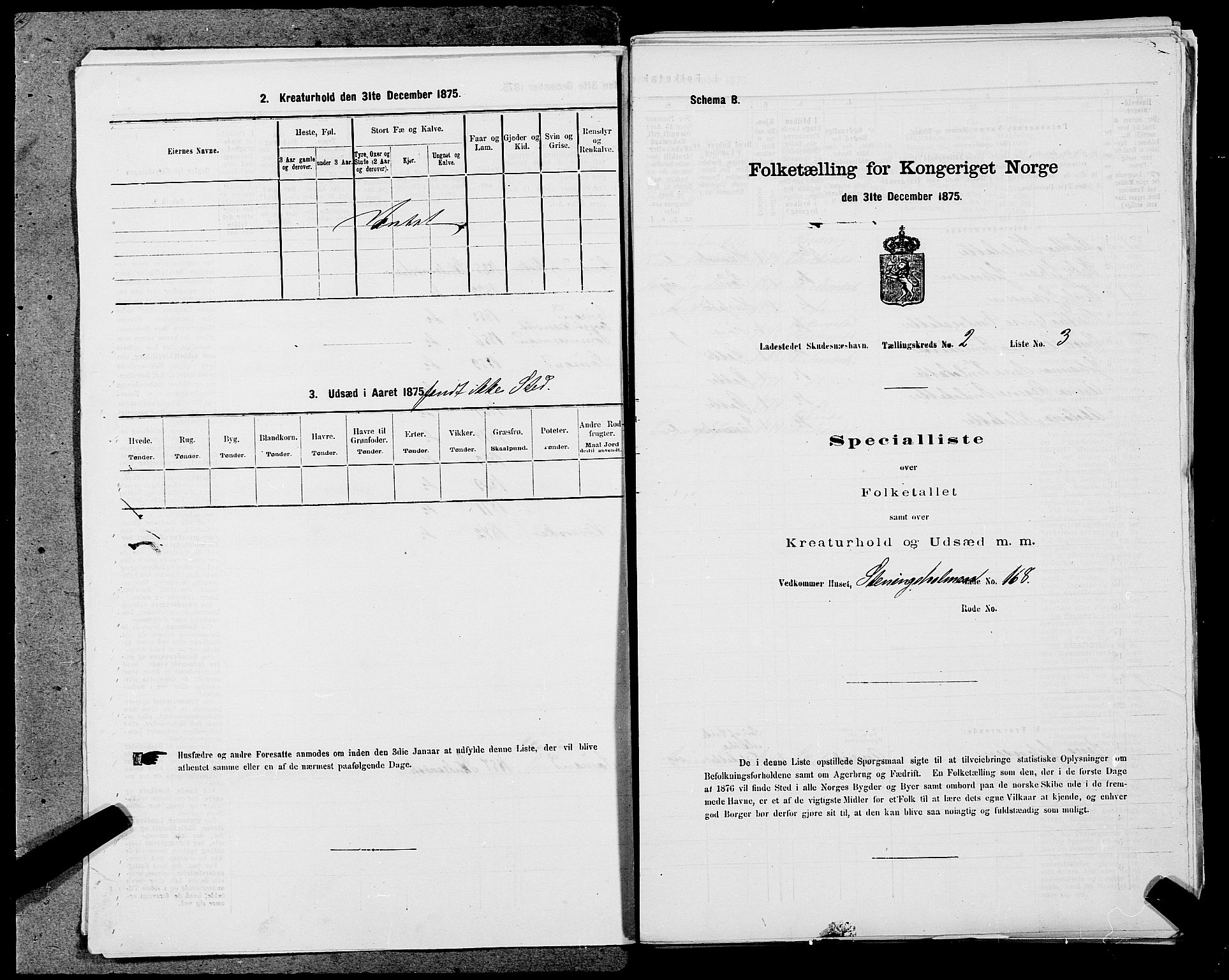 SAST, 1875 census for 1104B Skudenes/Skudeneshavn, 1875, p. 137