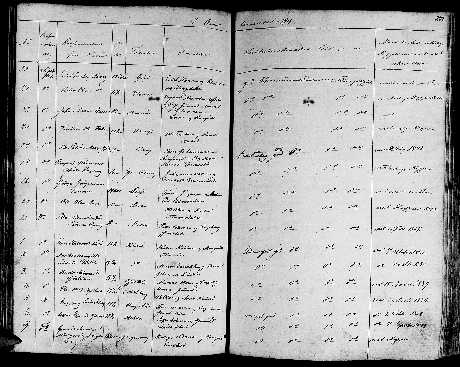 Ministerialprotokoller, klokkerbøker og fødselsregistre - Møre og Romsdal, AV/SAT-A-1454/581/L0936: Parish register (official) no. 581A04, 1836-1852, p. 234