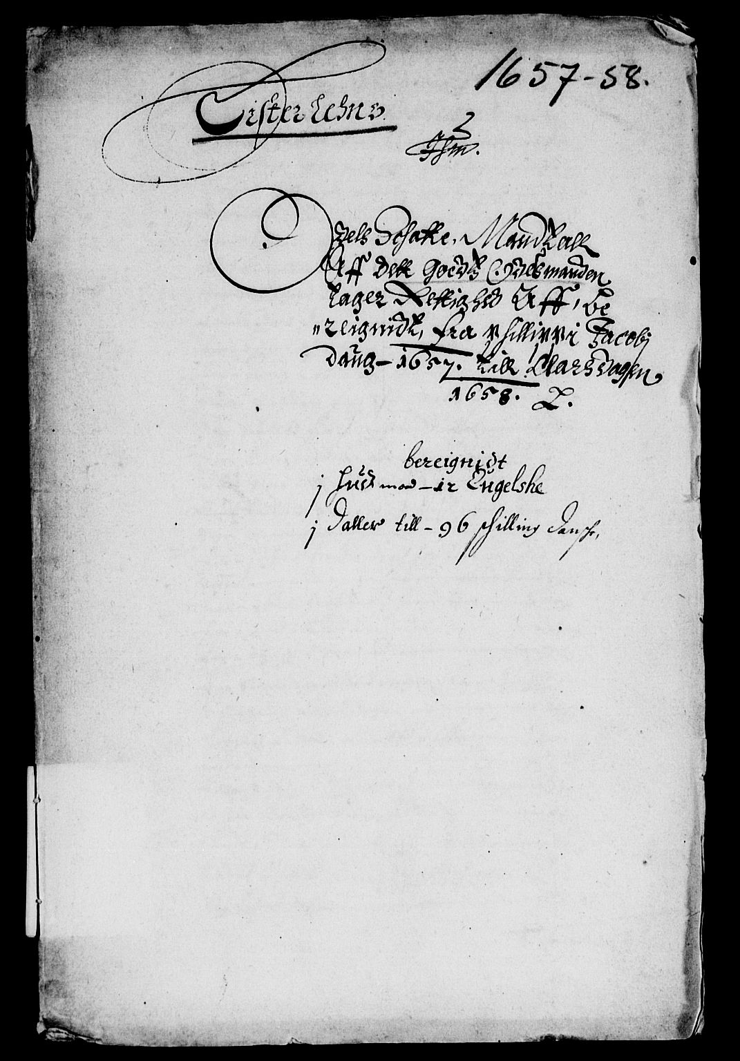 Rentekammeret inntil 1814, Reviderte regnskaper, Lensregnskaper, AV/RA-EA-5023/R/Rb/Rbr/L0021: Lista len, 1655-1659