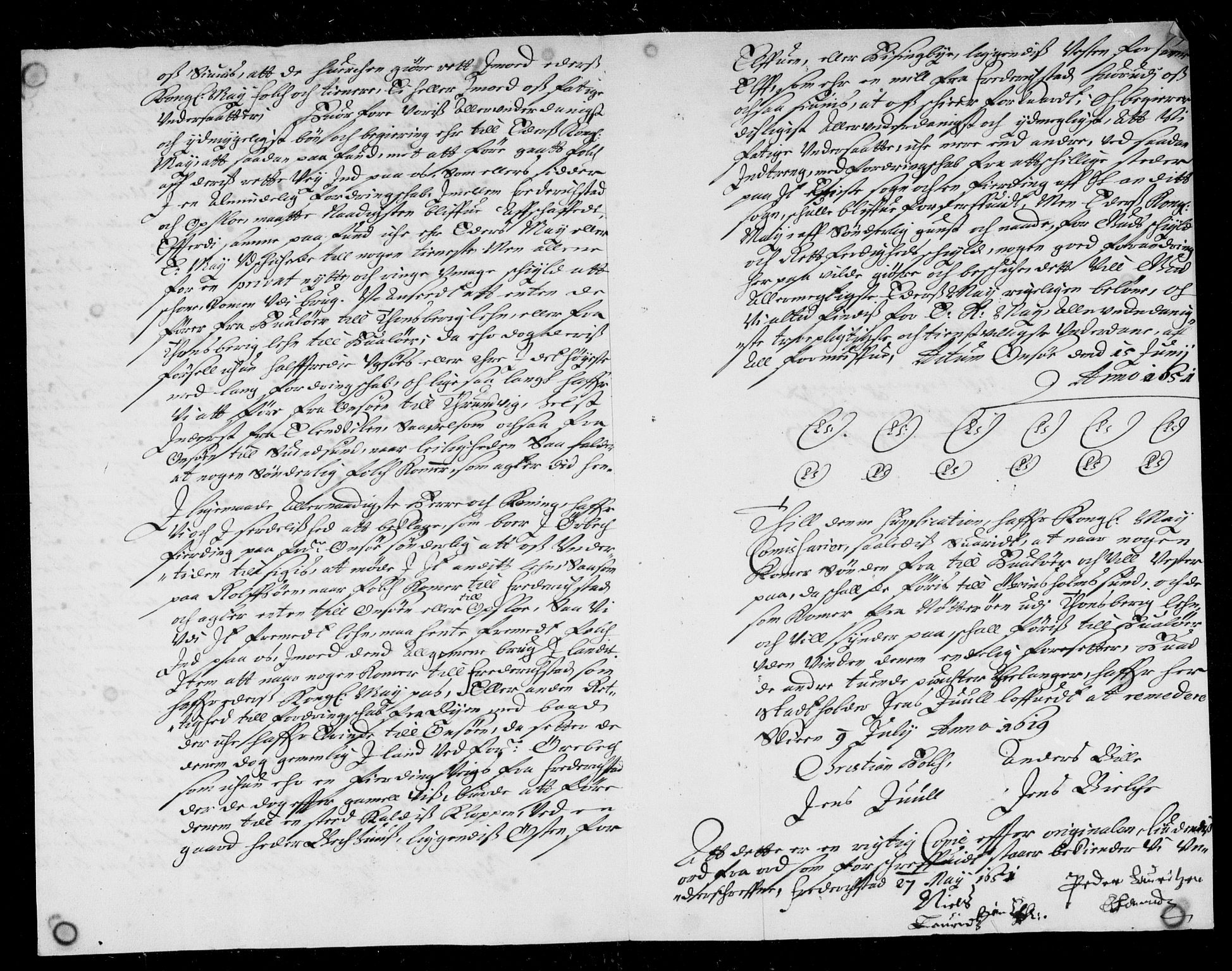 Danske Kanselli, Skapsaker, RA/EA-4061/F/L0009: Skap 8, pakke 150B, litra A-AA, 1644-1651, p. 161