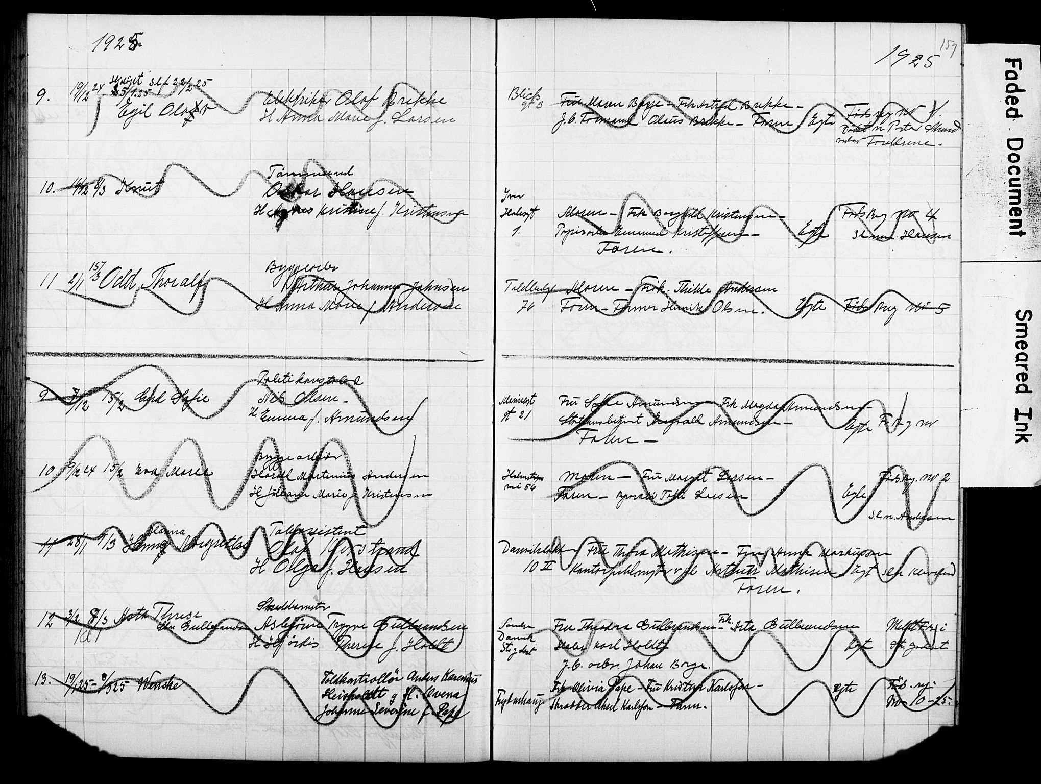 Strømsø kirkebøker, AV/SAKO-A-246/Y/Ya/L0007: Parish register draft no. I 7, 1915-1932, p. 157