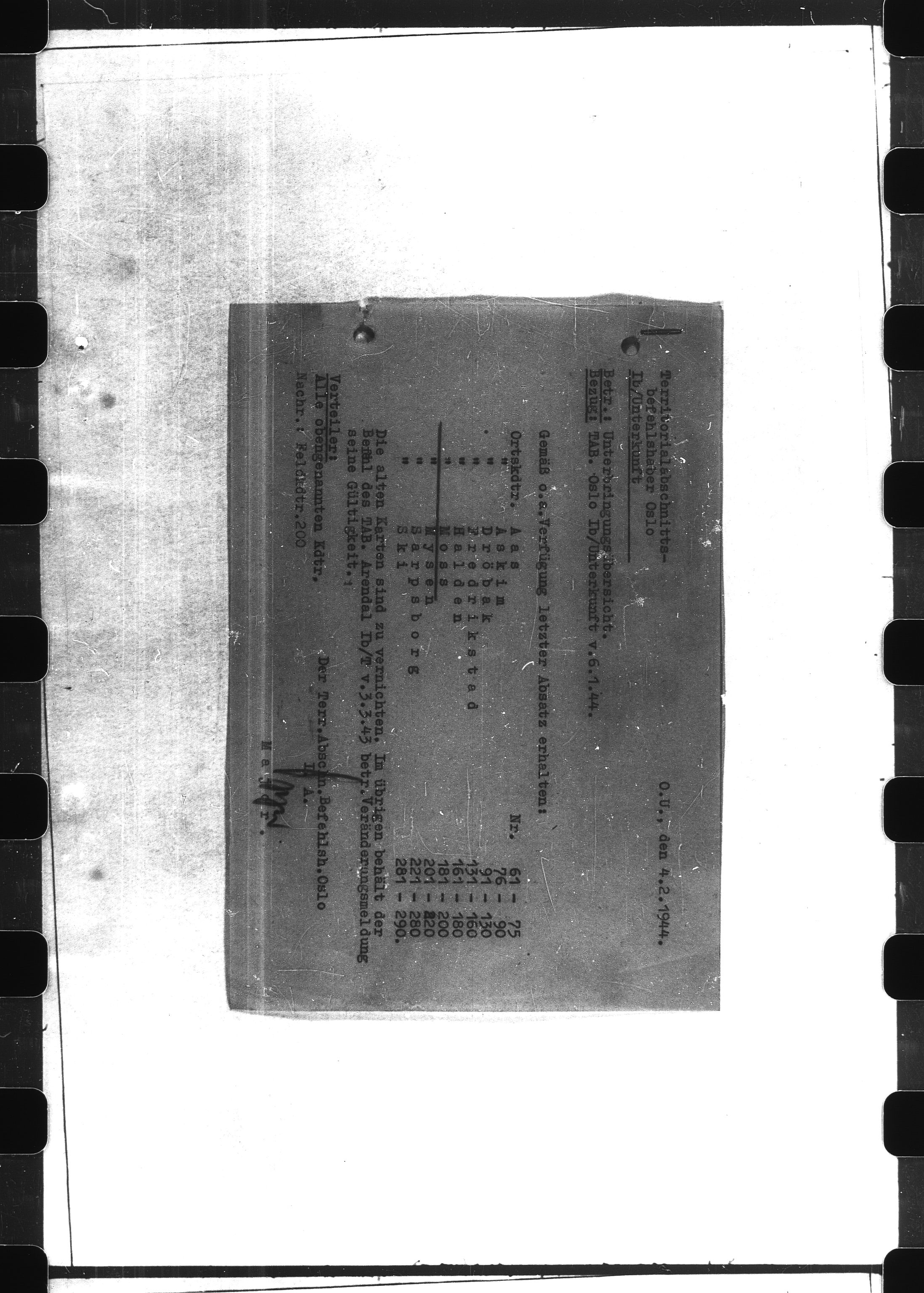 Documents Section, RA/RAFA-2200/V/L0065: Film med LMDC Serial Number., 1940-1945, p. 484