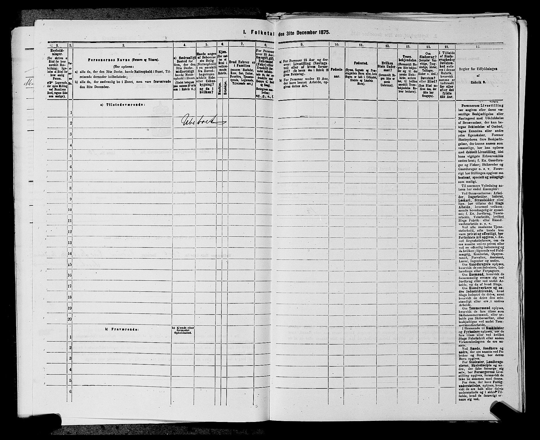 SAKO, 1875 census for 0715P Botne, 1875, p. 710