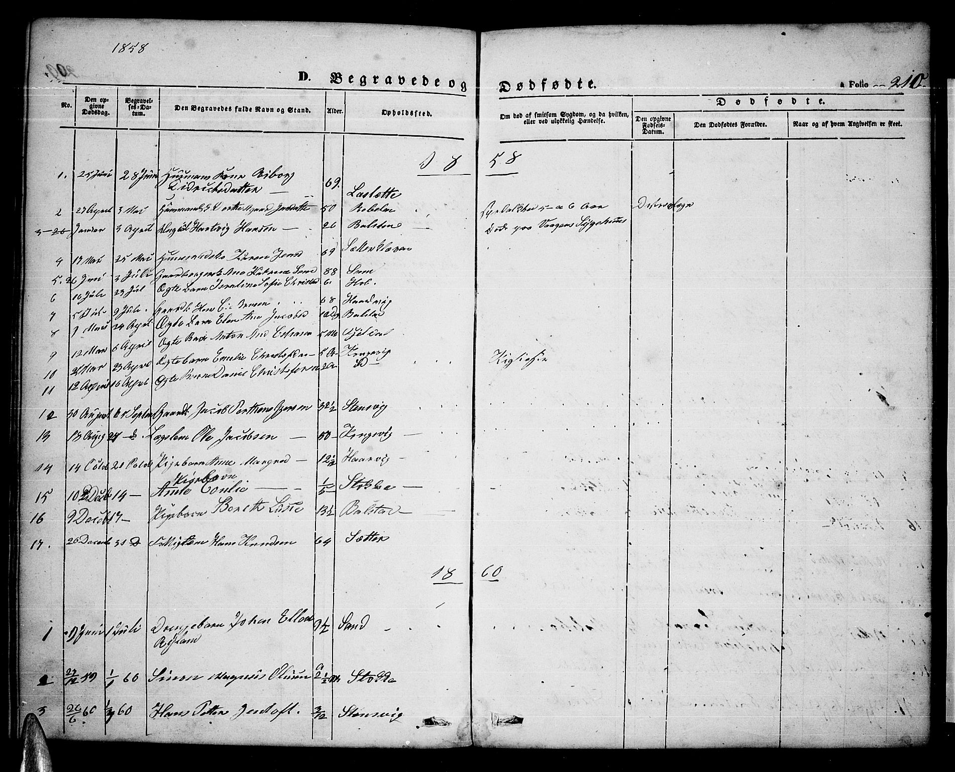 Ministerialprotokoller, klokkerbøker og fødselsregistre - Nordland, AV/SAT-A-1459/865/L0929: Parish register (copy) no. 865C01, 1840-1866, p. 210