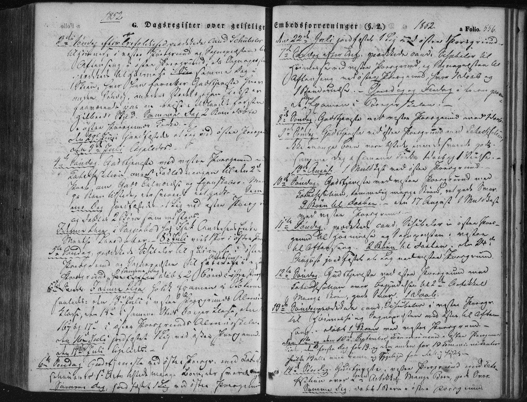 Porsgrunn kirkebøker , AV/SAKO-A-104/F/Fa/L0006: Parish register (official) no. 6, 1841-1857, p. 556