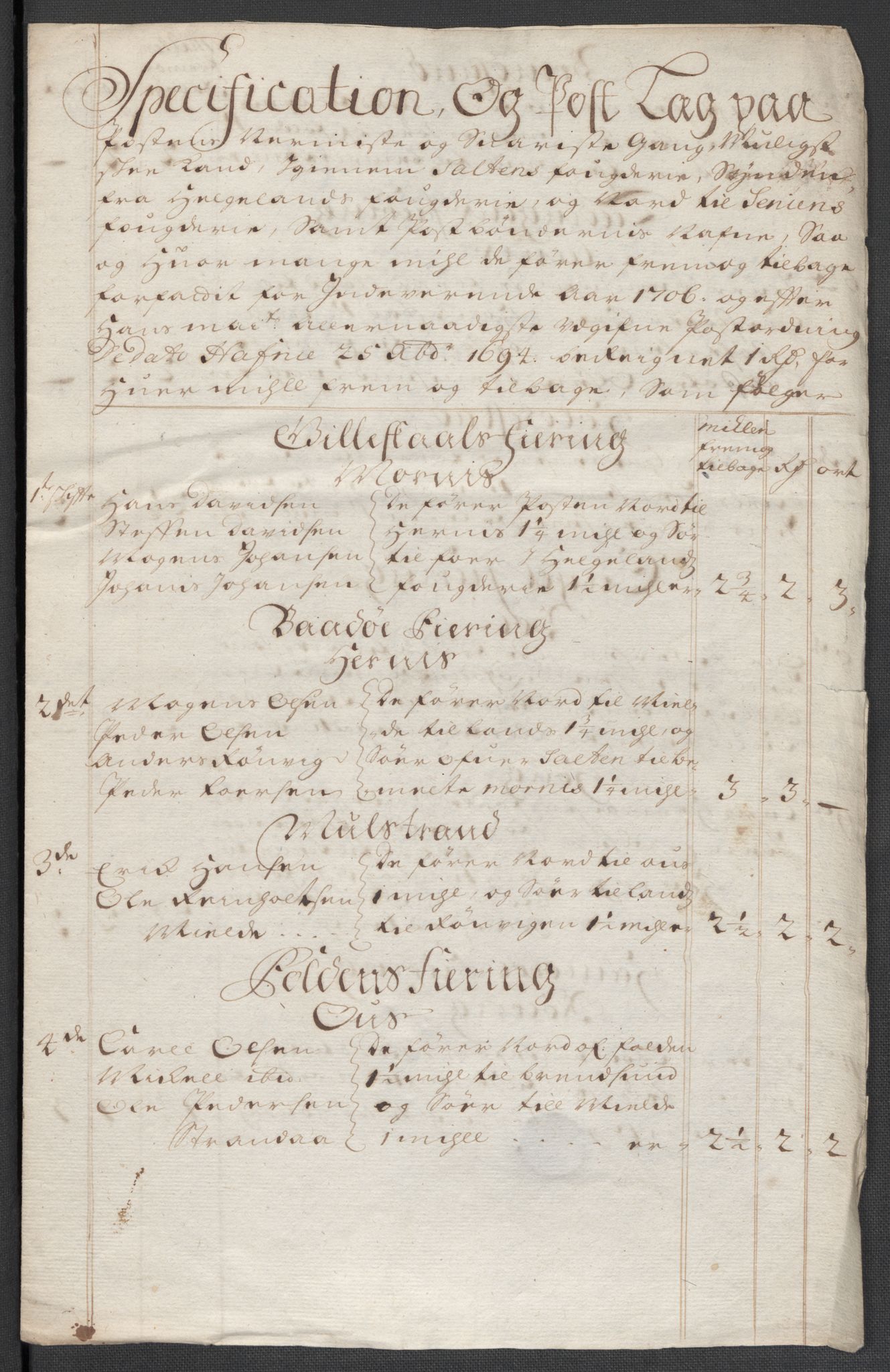 Rentekammeret inntil 1814, Reviderte regnskaper, Fogderegnskap, RA/EA-4092/R66/L4580: Fogderegnskap Salten, 1701-1706, p. 512