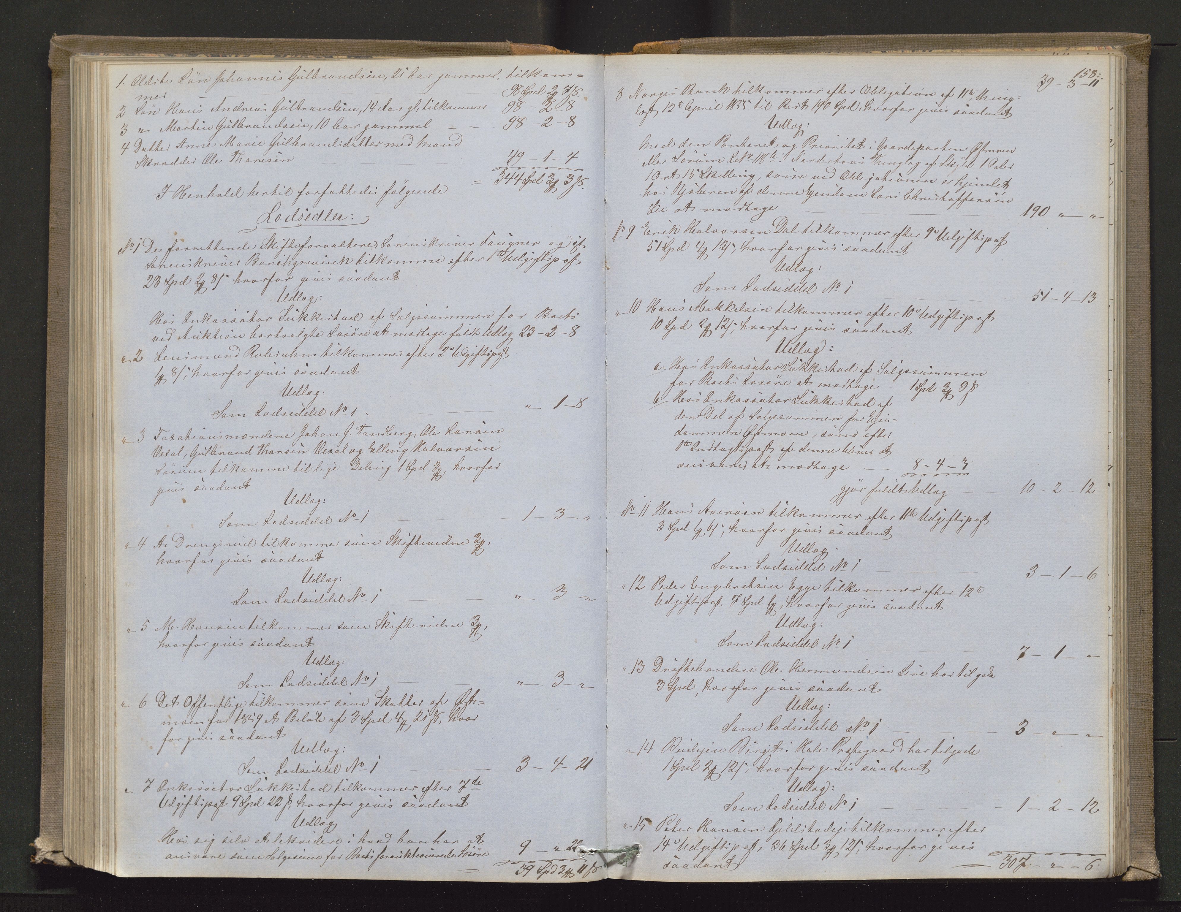 Ringerike sorenskriveri, AV/SAKO-A-105/H/Hb/Hbd/Hbda/L0004: Skifteutlodningsprotokoll, 1857-1862, p. 157b-158a