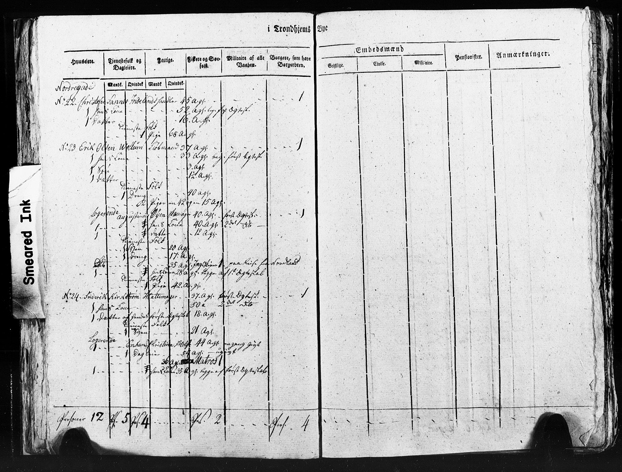 SAT, Census 1815 for Trondheim (transcript), 1815, p. 239