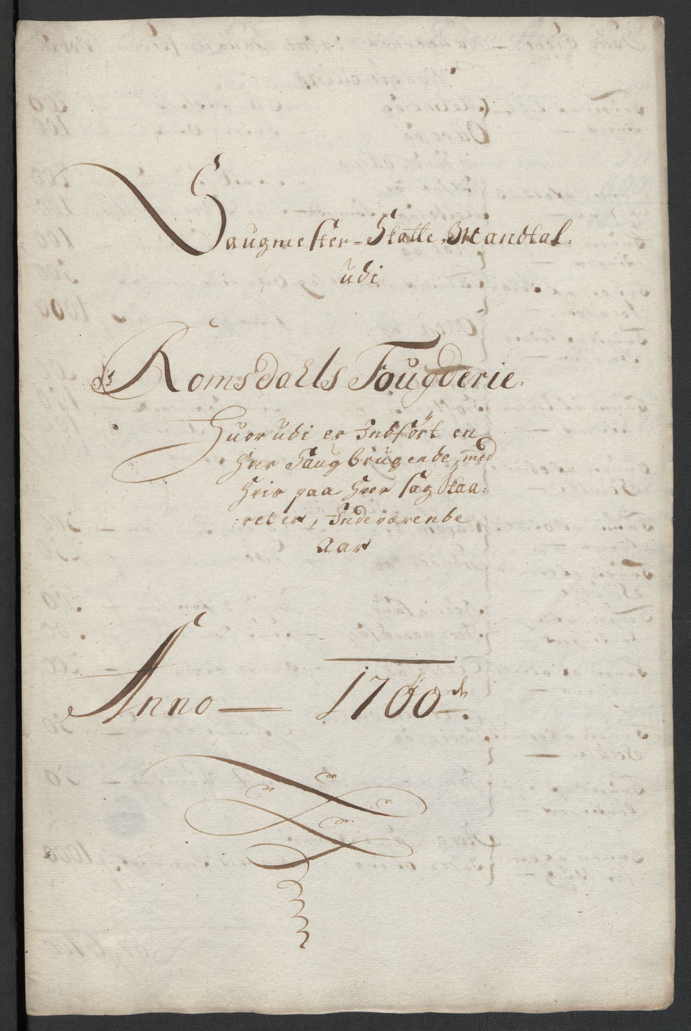 Rentekammeret inntil 1814, Reviderte regnskaper, Fogderegnskap, RA/EA-4092/R55/L3654: Fogderegnskap Romsdal, 1699-1700, p. 279