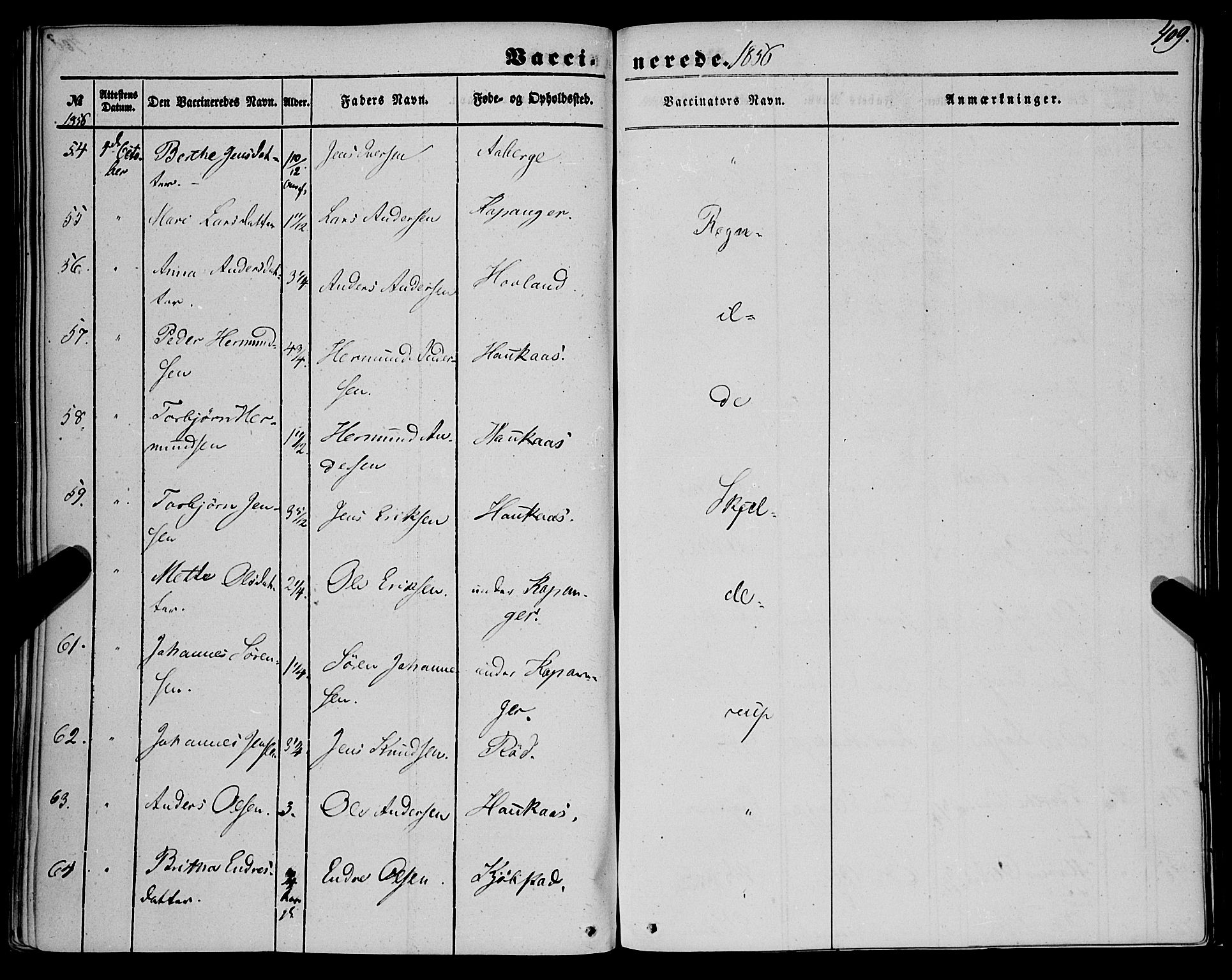 Sogndal sokneprestembete, AV/SAB-A-81301/H/Haa/Haaa/L0012II: Parish register (official) no. A 12II, 1847-1877, p. 409