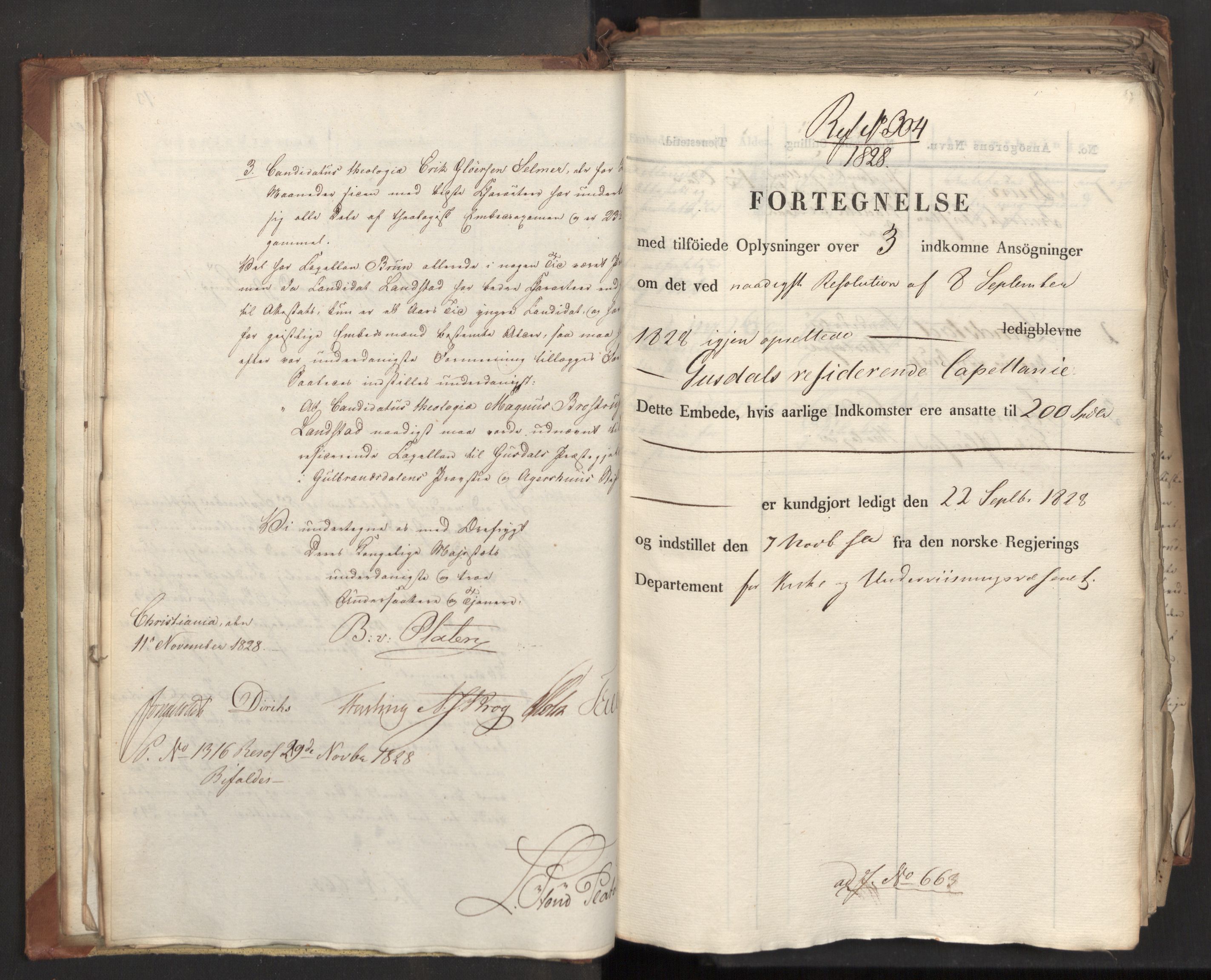 Statsrådsavdelingen i Stockholm, RA/S-1003/D/Da/L0057: Regjeringsinnstillinger nr. 651-807, 1828, p. 40