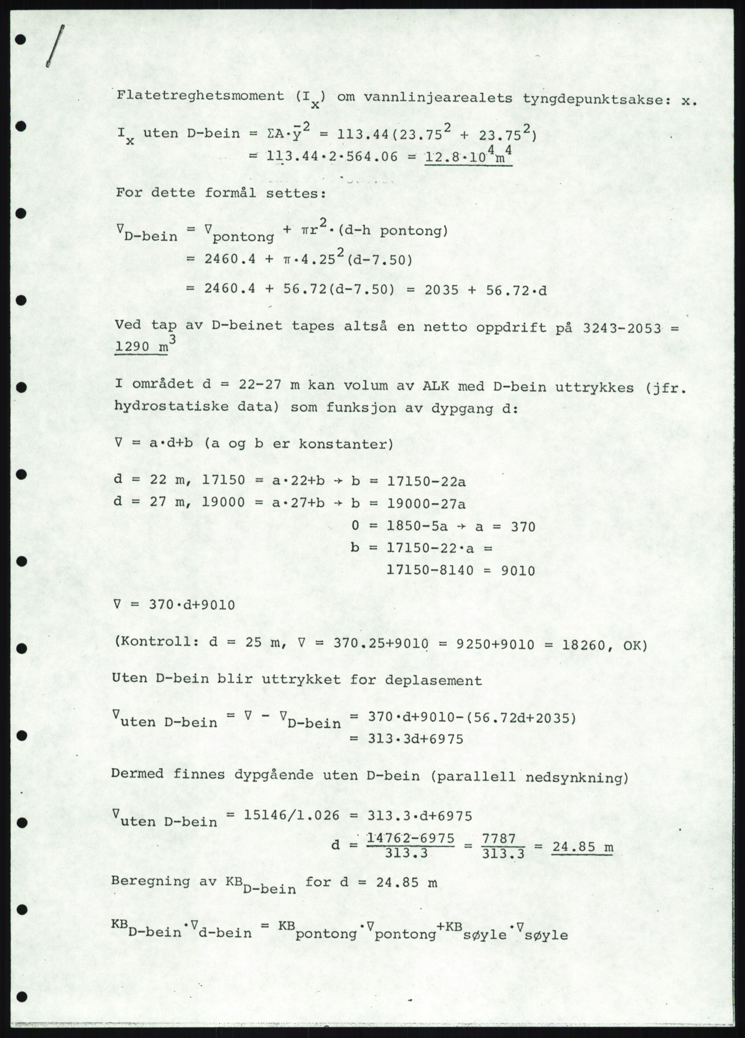 Justisdepartementet, Granskningskommisjonen ved Alexander Kielland-ulykken 27.3.1980, AV/RA-S-1165/D/L0019: S Værforhold (Doku.liste + S1-S5 av 5)/ T (T1-T2)/ U Stabilitet (Doku.liste + U1-U5 av 5), 1980-1981, p. 669