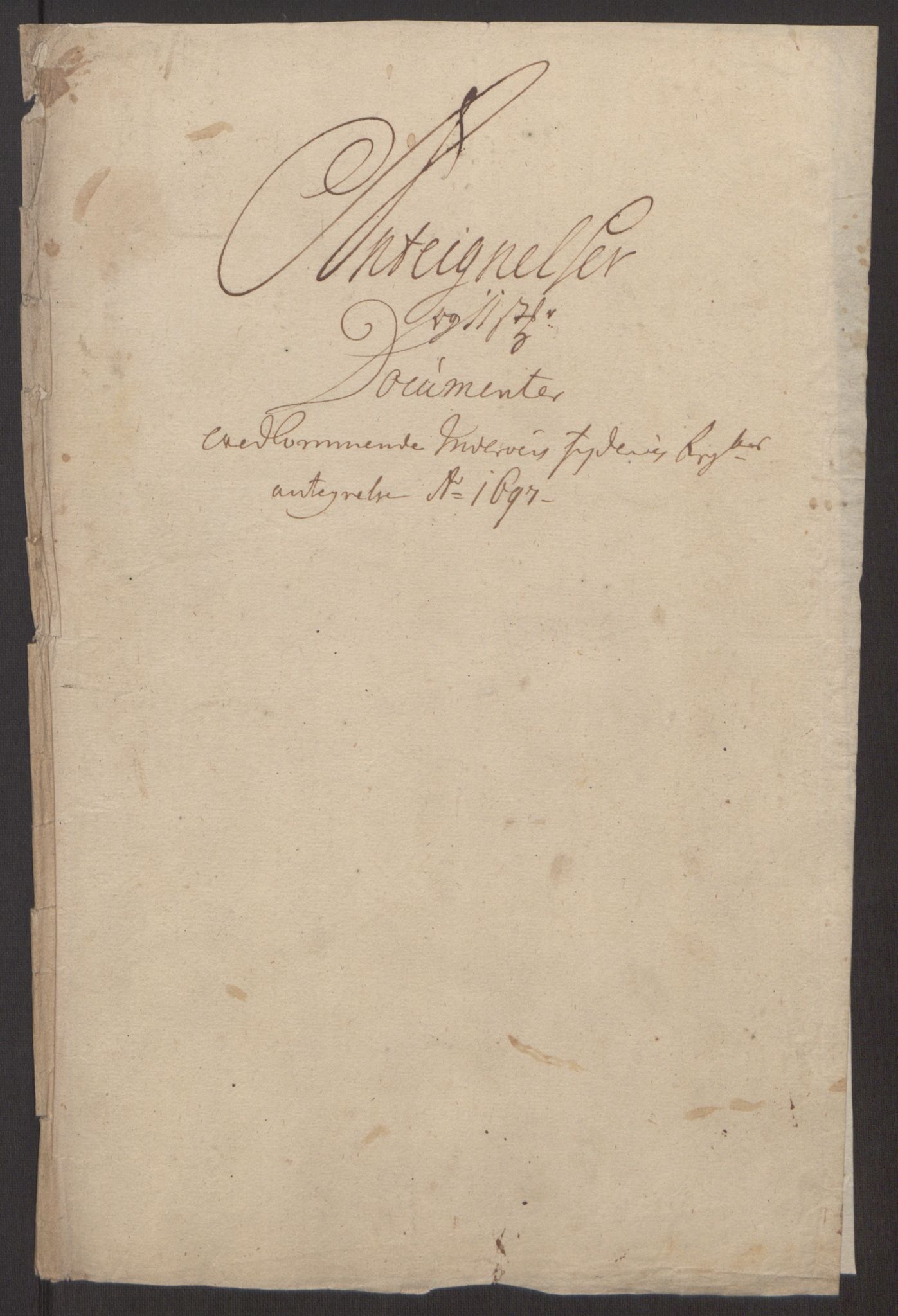 Rentekammeret inntil 1814, Reviderte regnskaper, Fogderegnskap, RA/EA-4092/R63/L4309: Fogderegnskap Inderøy, 1695-1697, p. 589