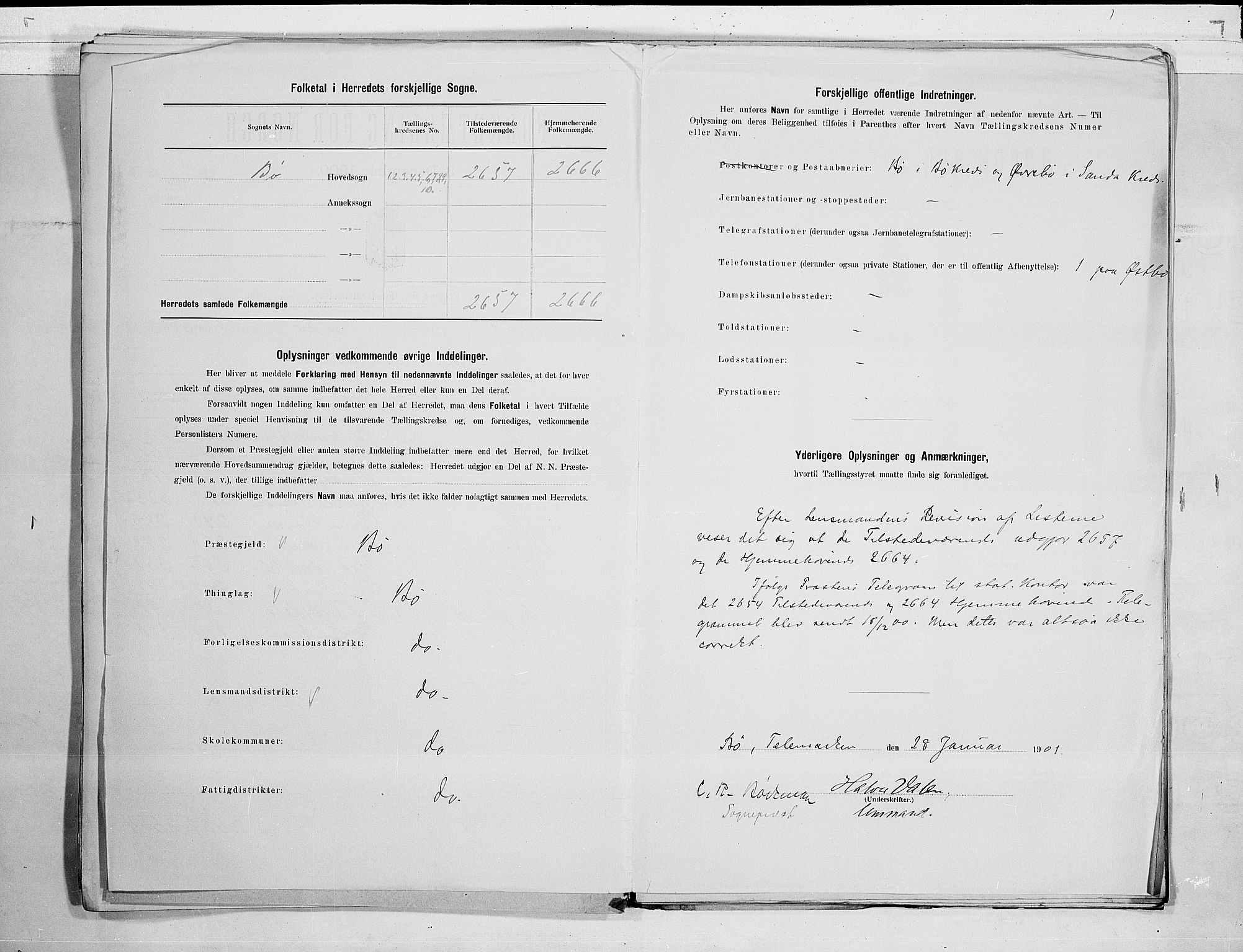 SAKO, 1900 census for Bø, 1900, p. 3