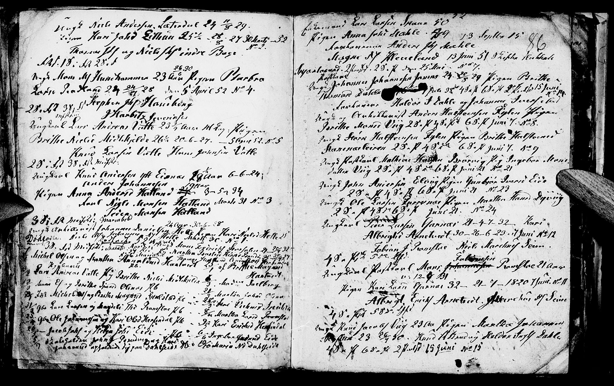 Haus sokneprestembete, SAB/A-75601/H/Hab: Parish register (copy) no. A 1, 1830-1855, p. 86