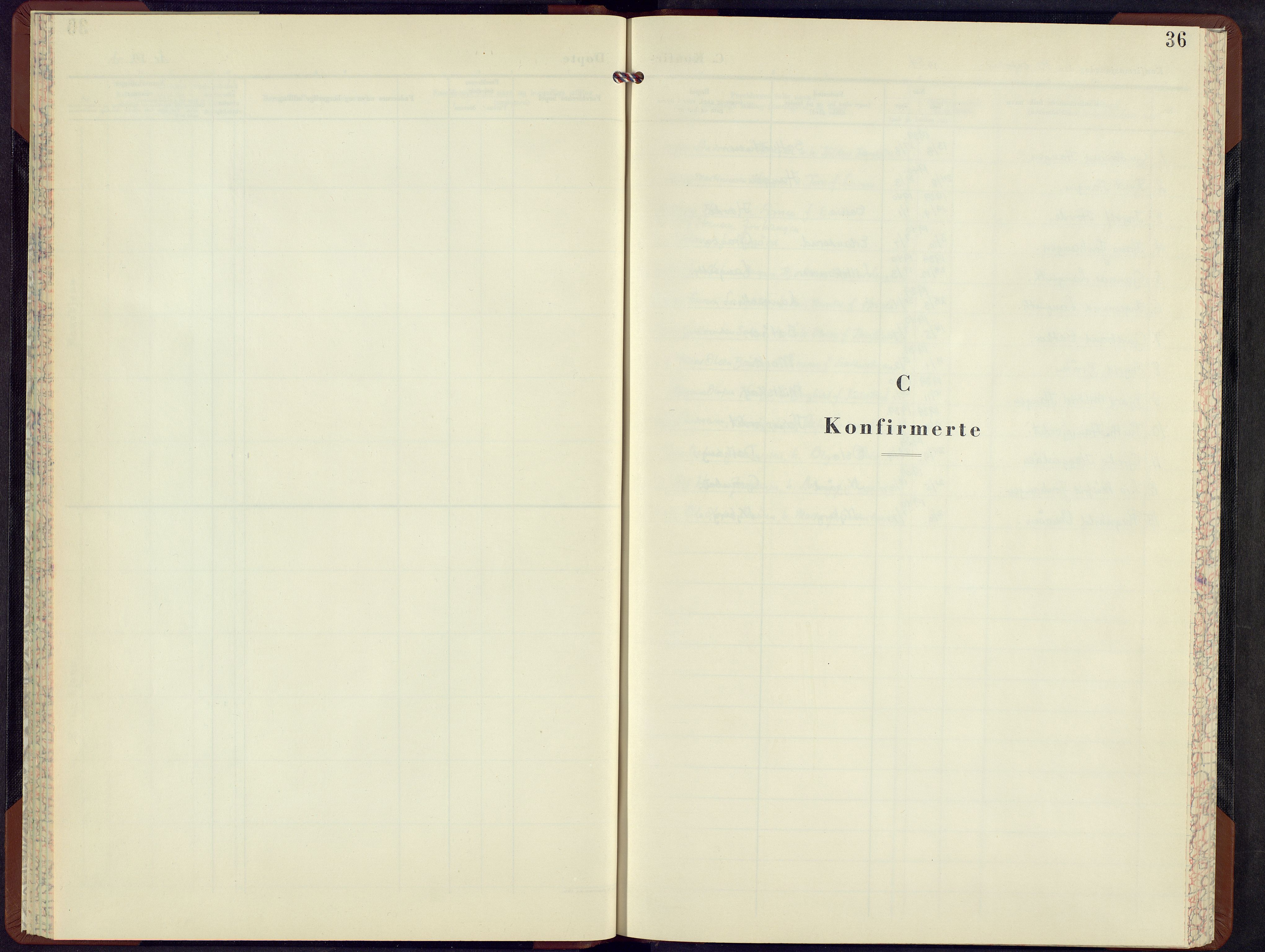 Ringebu prestekontor, SAH/PREST-082/H/Ha/Hab/L0015: Parish register (copy) no. 15, 1954-1968, p. 36