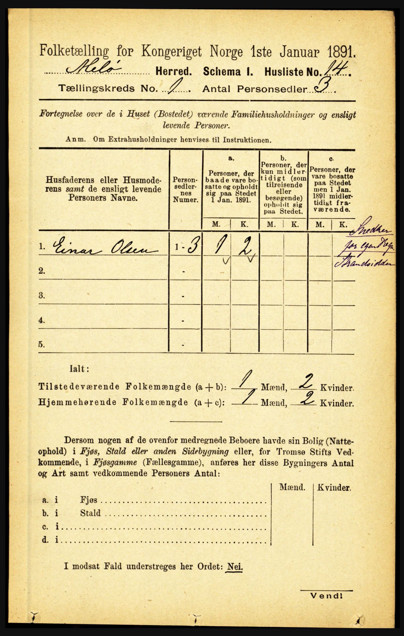 RA, 1891 census for 1837 Meløy, 1891, p. 38