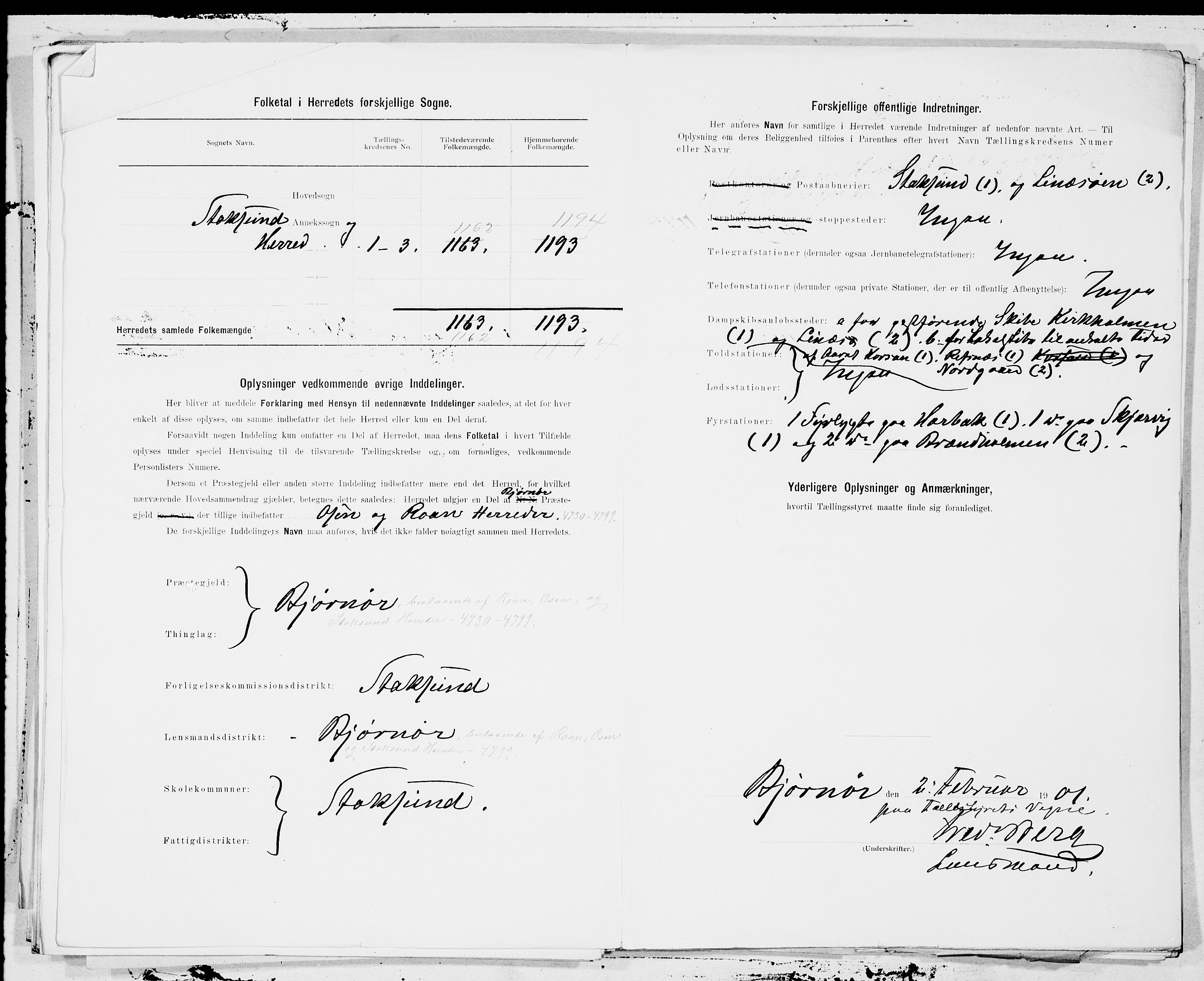 SAT, 1900 census for Stoksund, 1900, p. 9