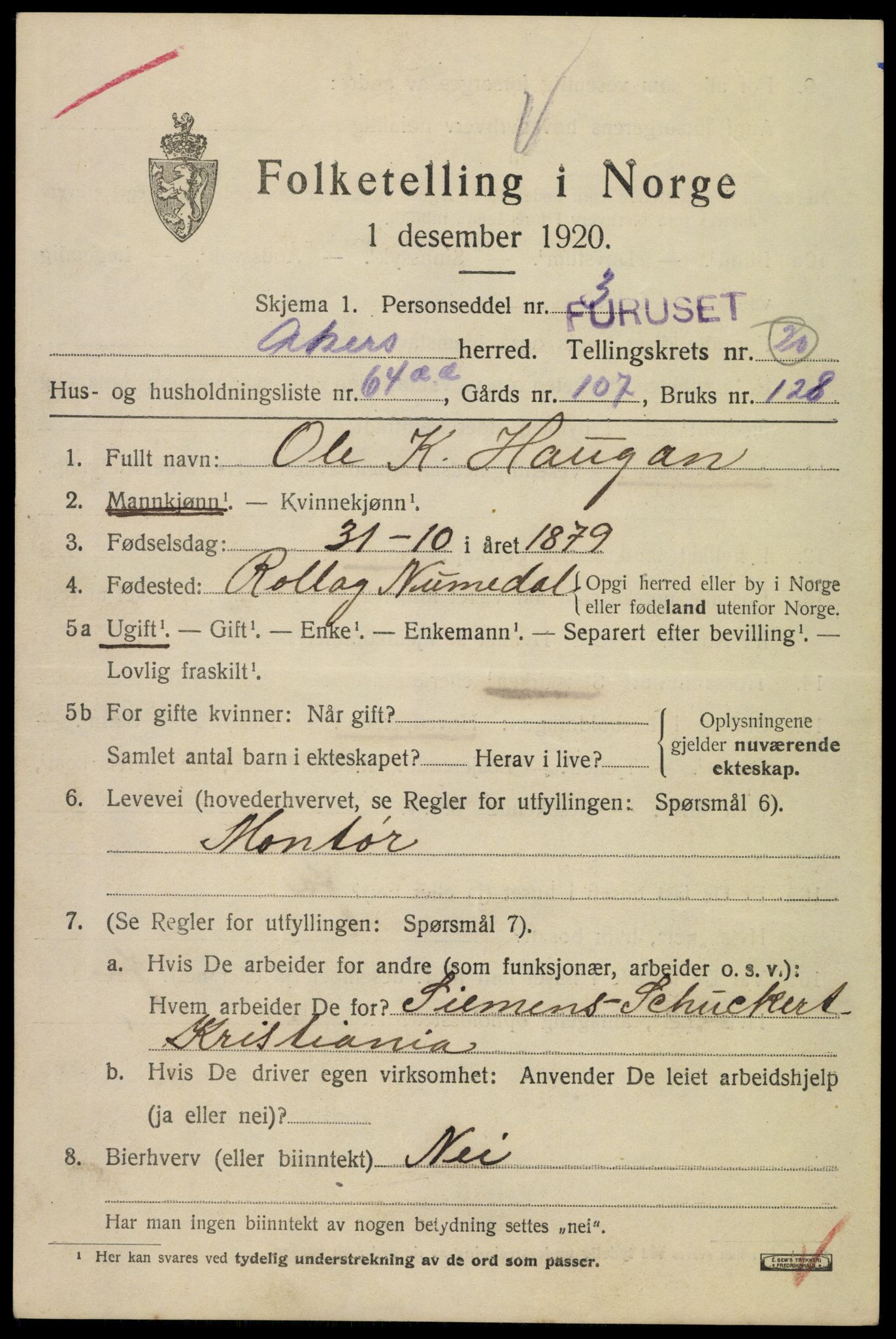 SAO, 1920 census for Aker, 1920, p. 122028