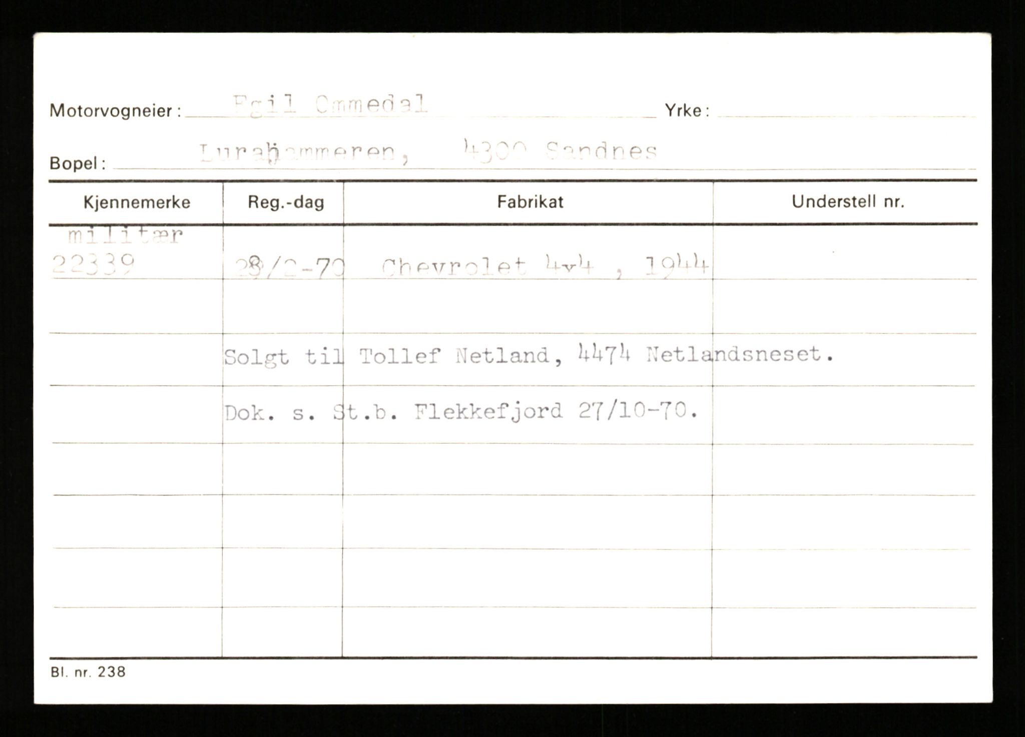 Stavanger trafikkstasjon, AV/SAST-A-101942/0/G/L0004: Registreringsnummer: 15497 - 22957, 1930-1971, p. 2965