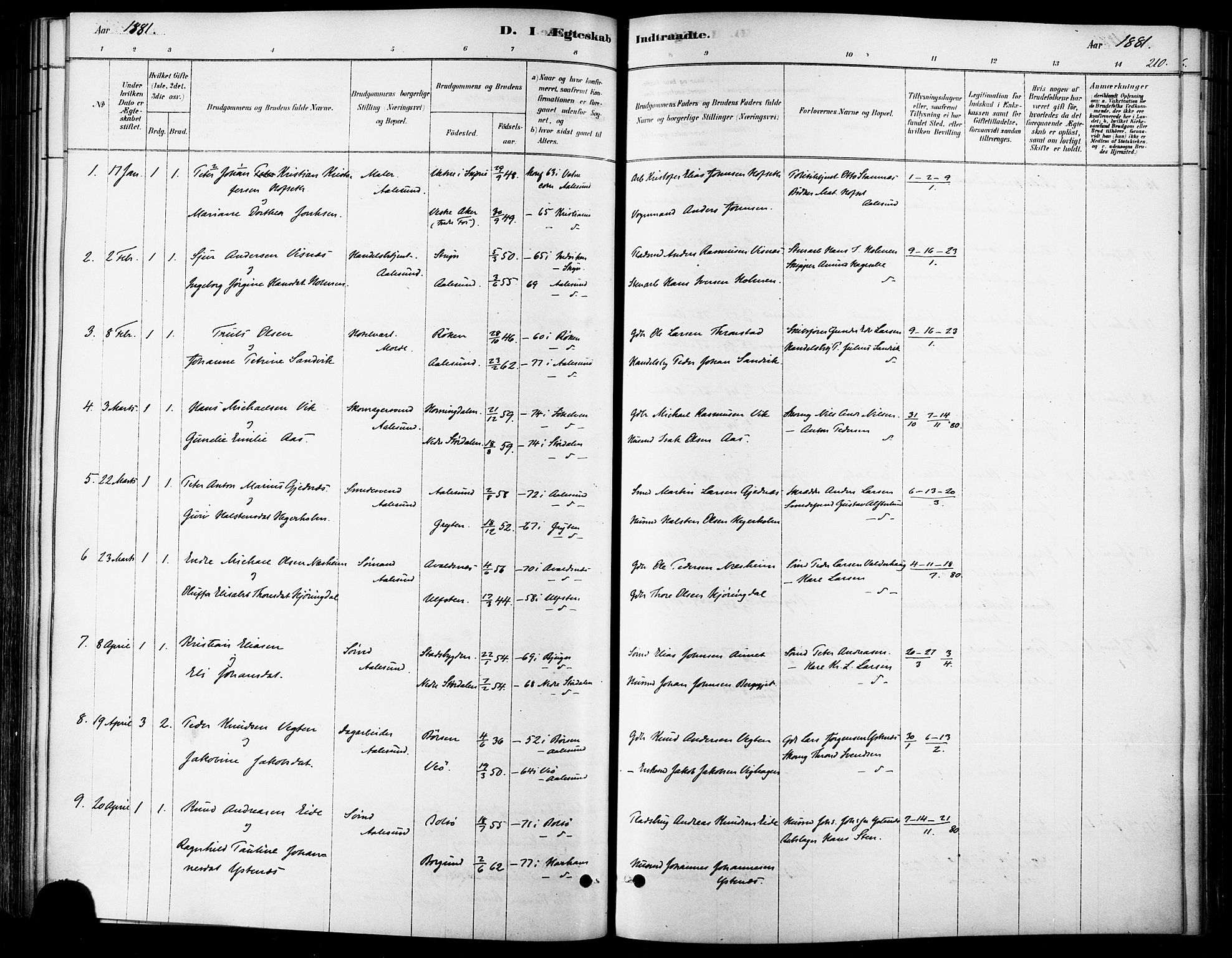 Ministerialprotokoller, klokkerbøker og fødselsregistre - Møre og Romsdal, AV/SAT-A-1454/529/L0454: Parish register (official) no. 529A04, 1878-1885, p. 210