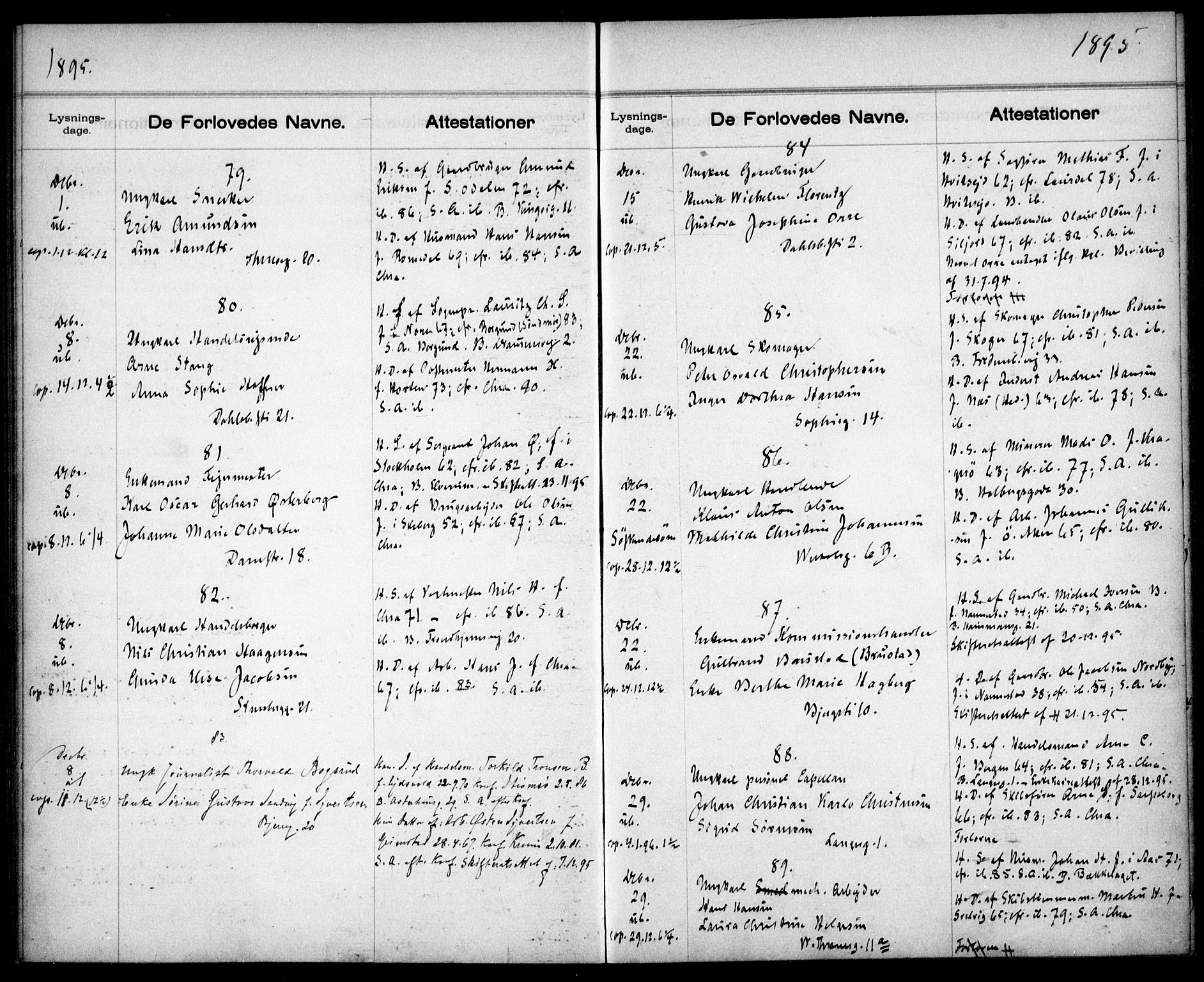 Gamle Aker prestekontor Kirkebøker, AV/SAO-A-10617a/H/L0002: Banns register no. 2, 1890-1900