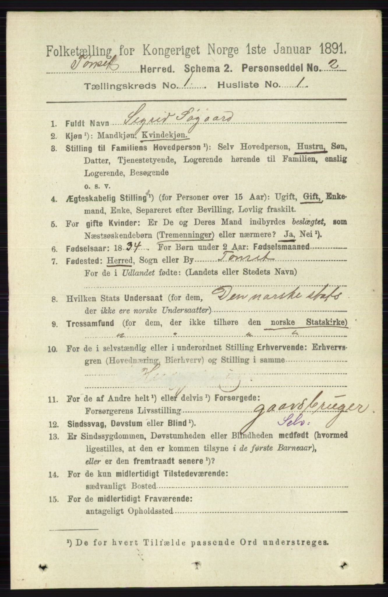 RA, 1891 census for 0437 Tynset, 1891, p. 75