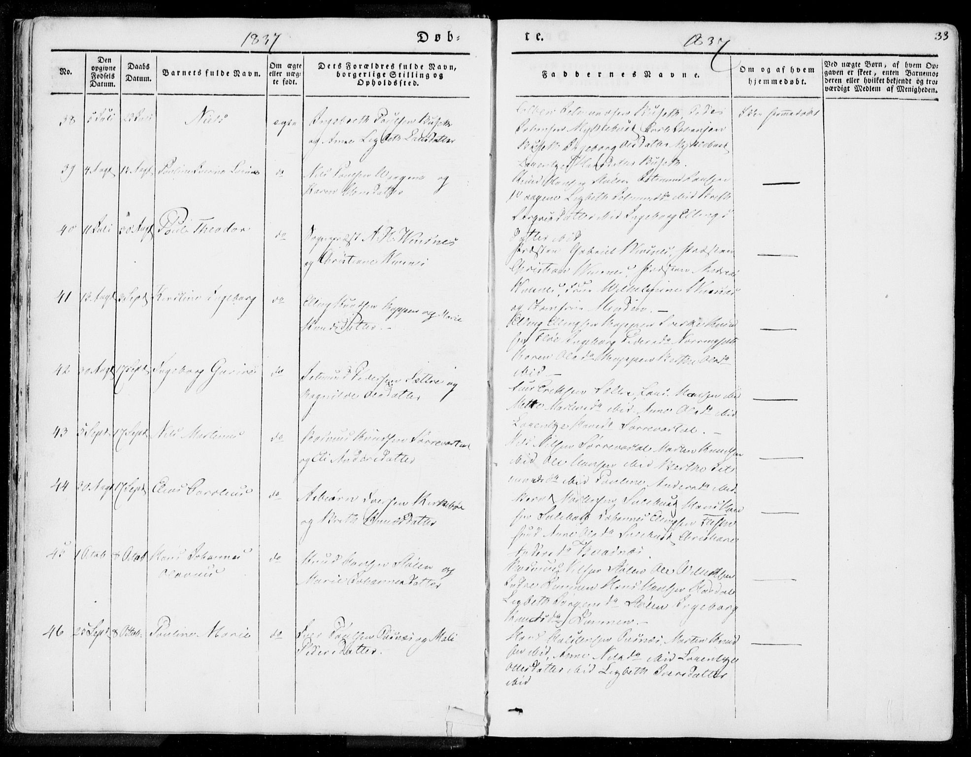 Ministerialprotokoller, klokkerbøker og fødselsregistre - Møre og Romsdal, AV/SAT-A-1454/509/L0104: Parish register (official) no. 509A02, 1833-1847, p. 33