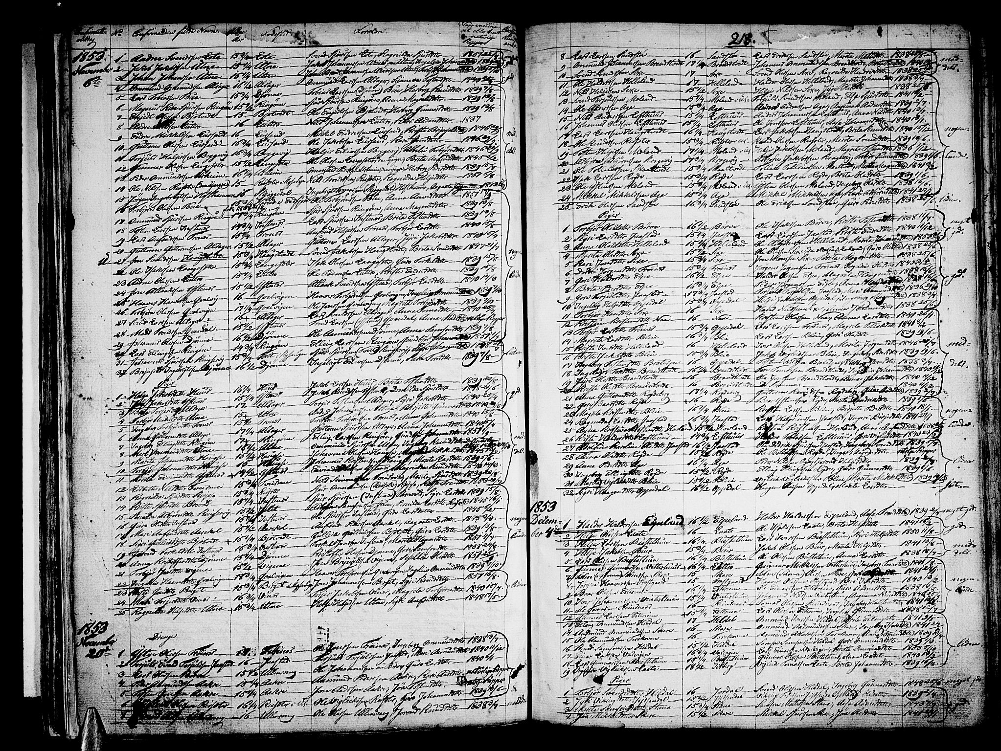Ullensvang sokneprestembete, SAB/A-78701/H/Haa: Parish register (official) no. A 10, 1825-1853, p. 218