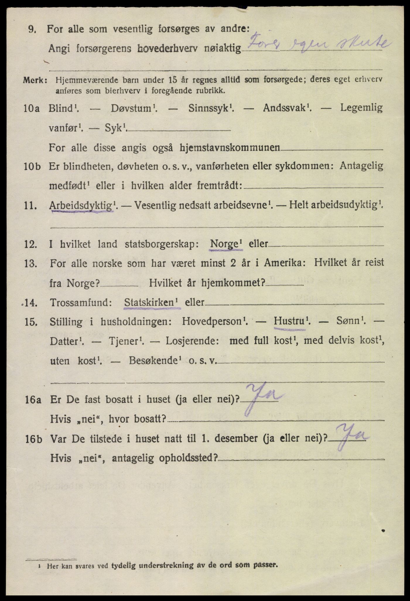 SAK, 1920 census for Stokken, 1920, p. 1977