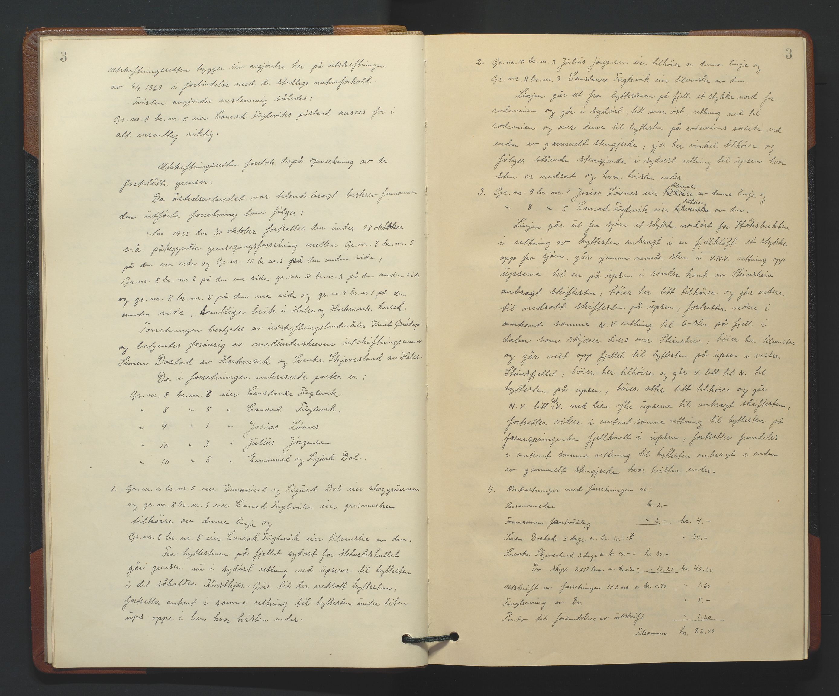 Utskiftningsformannen i Lister og Mandal amt, AV/SAK-1541-0003/F/Fa/Fac/L0003: Utskiftningsprotokoll med gårdsregister, Mandal domssokn, nr 2, 1935-1953