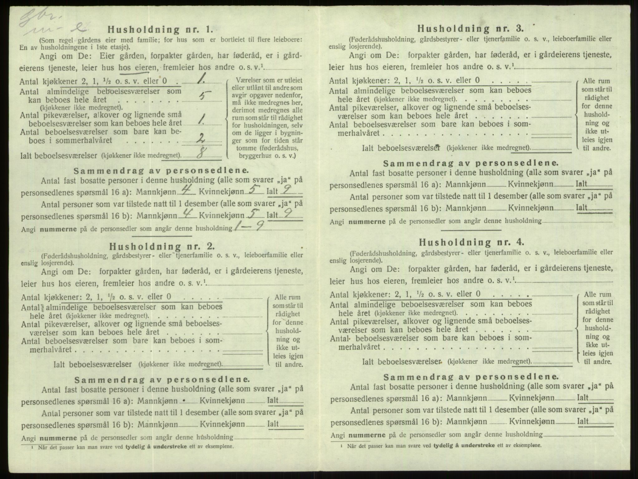 SAB, 1920 census for Gloppen, 1920, p. 648