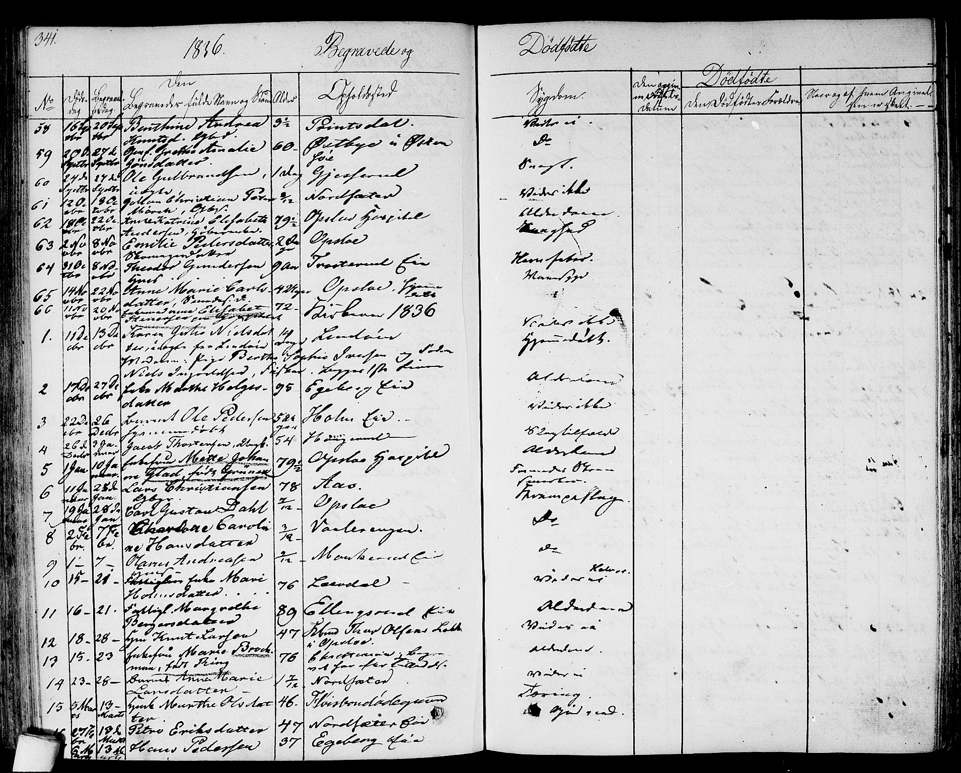 Gamlebyen prestekontor Kirkebøker, SAO/A-10884/F/Fa/L0003: Parish register (official) no. 3, 1829-1849, p. 341
