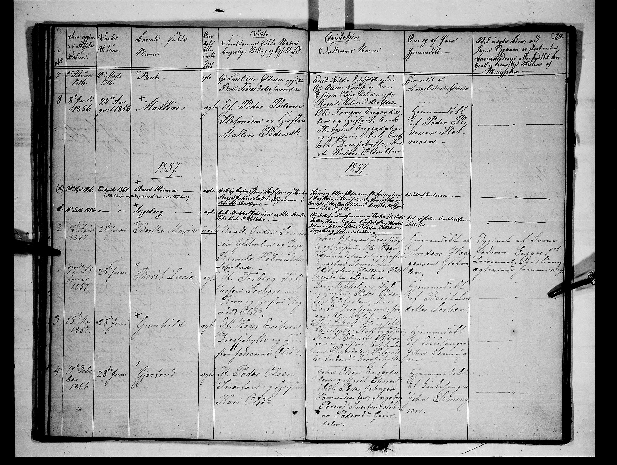 Rendalen prestekontor, SAH/PREST-054/H/Ha/Hab/L0001: Parish register (copy) no. 1, 1847-1857, p. 29