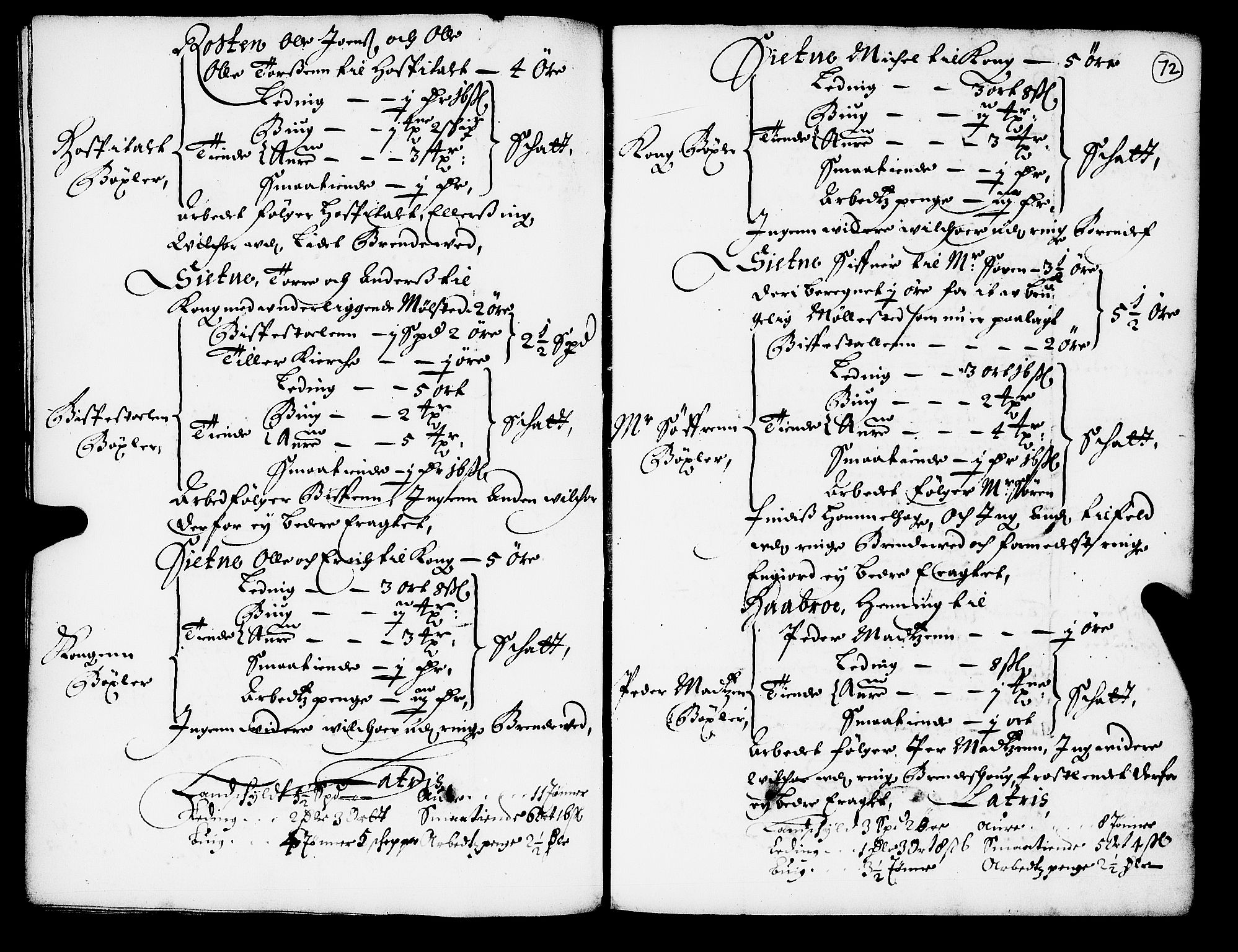 Rentekammeret inntil 1814, Realistisk ordnet avdeling, AV/RA-EA-4070/N/Nb/Nba/L0052: Strinda len, 1667, p. 71b-72a