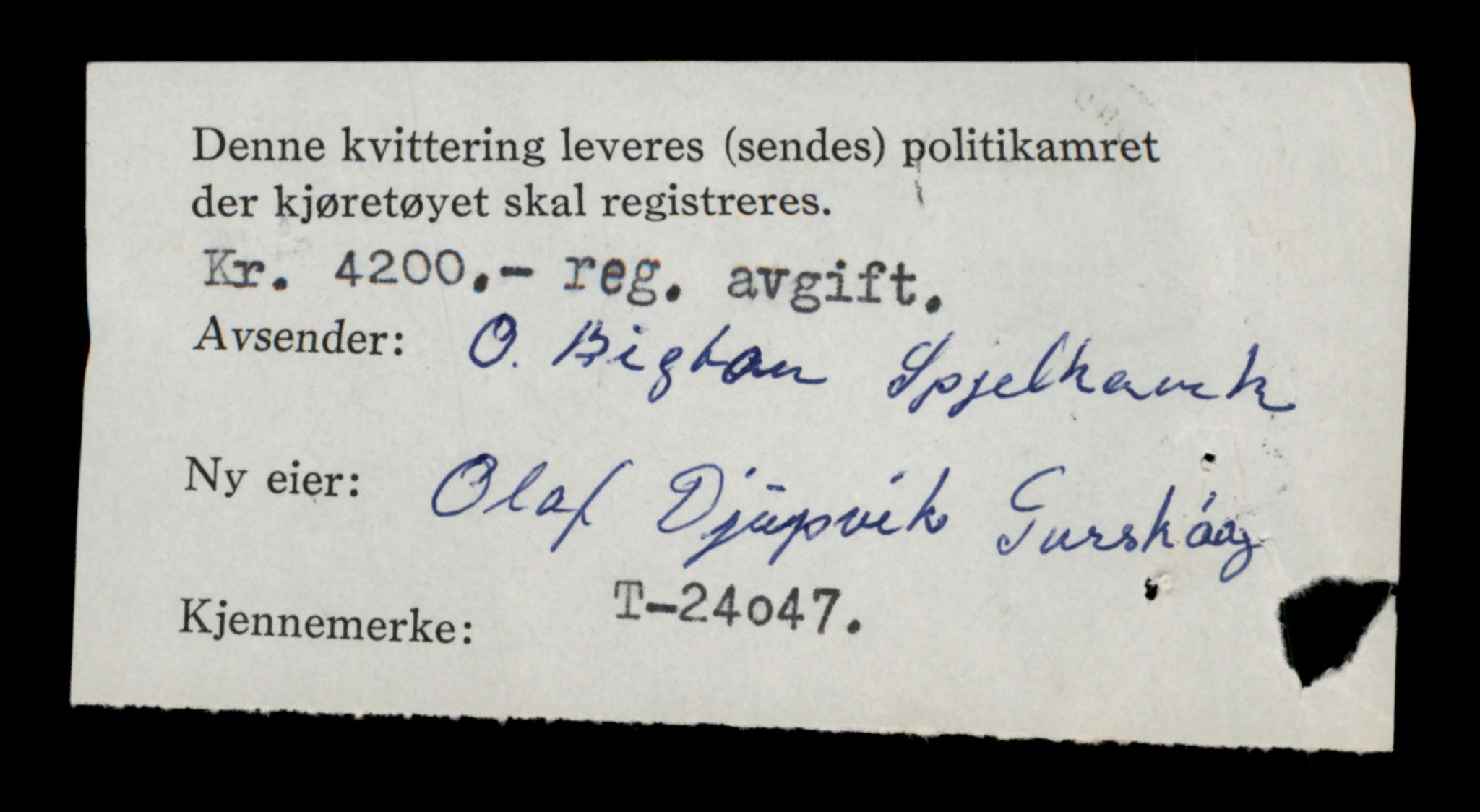 Møre og Romsdal vegkontor - Ålesund trafikkstasjon, AV/SAT-A-4099/F/Fe/L0010: Registreringskort for kjøretøy T 1050 - T 1169, 1927-1998, p. 3002