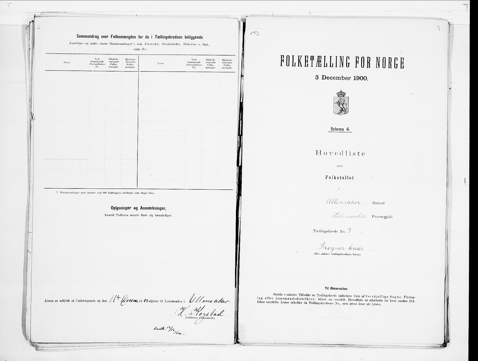 SAO, 1900 census for Ullensaker, 1900, p. 8