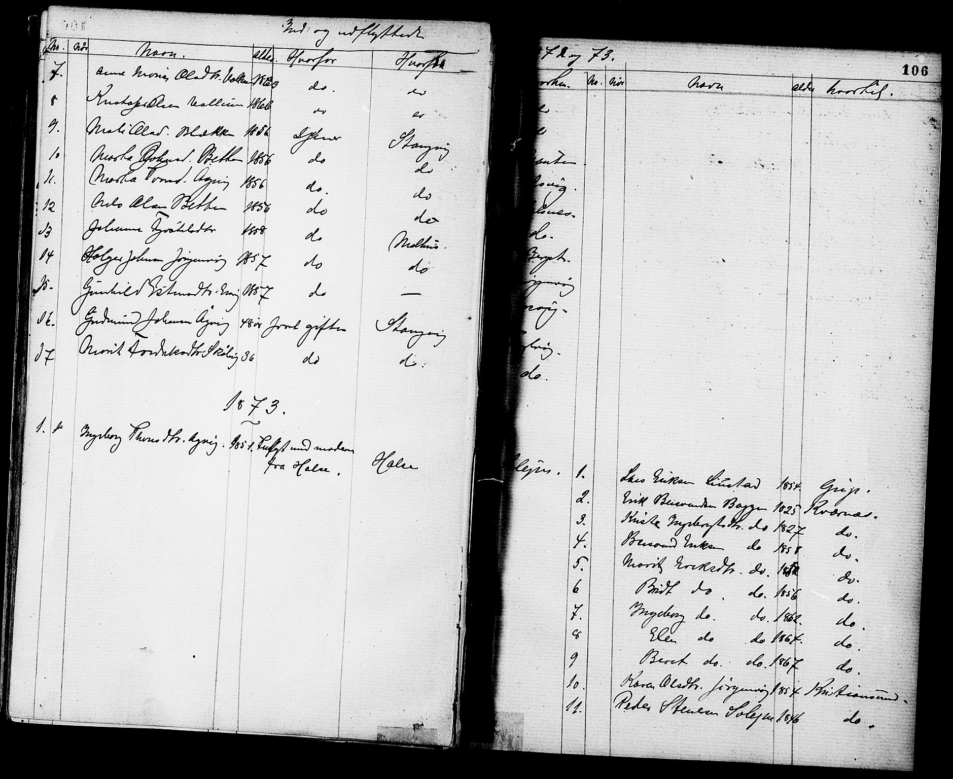 Ministerialprotokoller, klokkerbøker og fødselsregistre - Møre og Romsdal, AV/SAT-A-1454/577/L0894: Parish register (official) no. 577A01, 1850-1874, p. 106