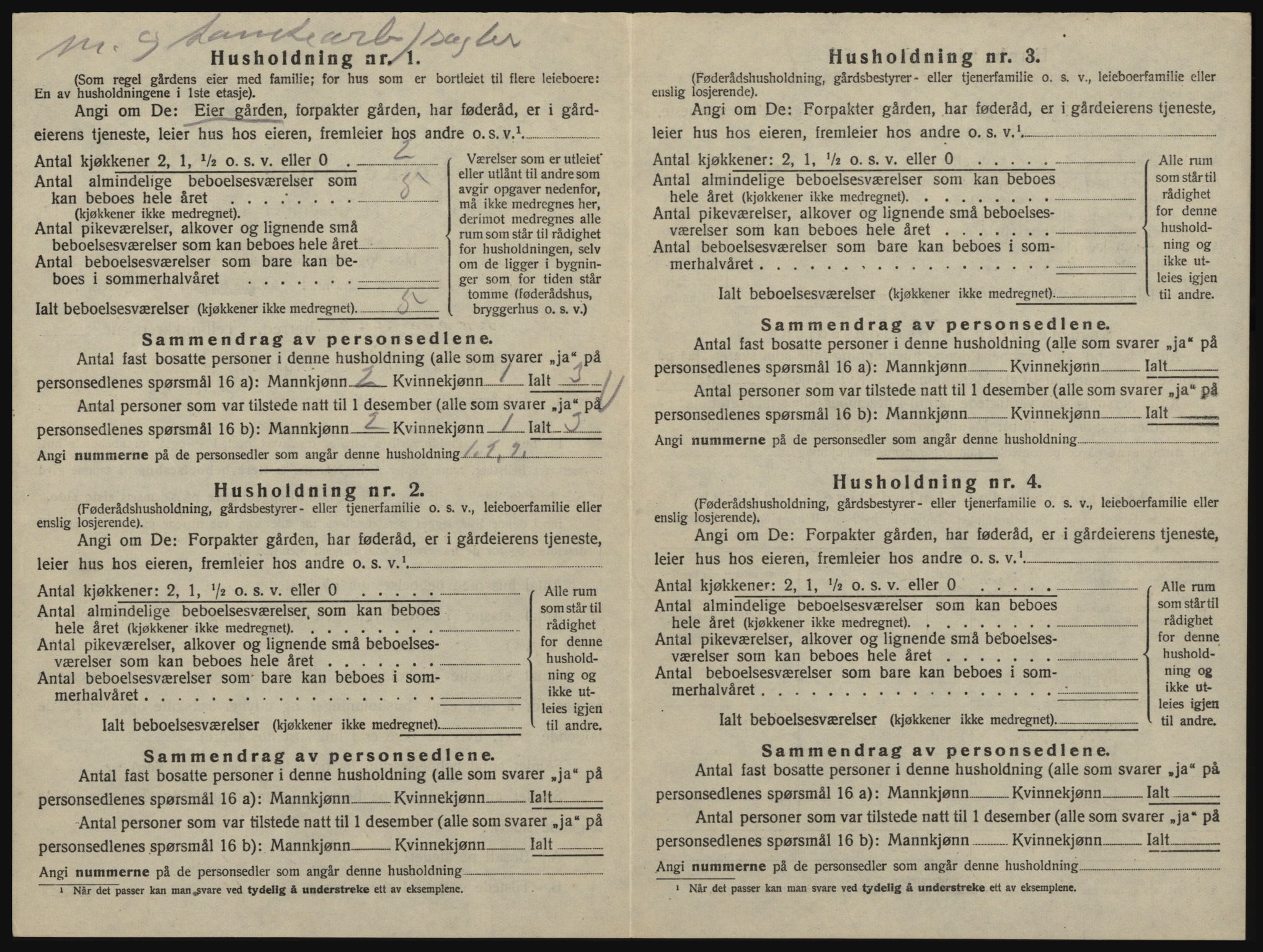 SAO, 1920 census for Glemmen, 1920, p. 2134