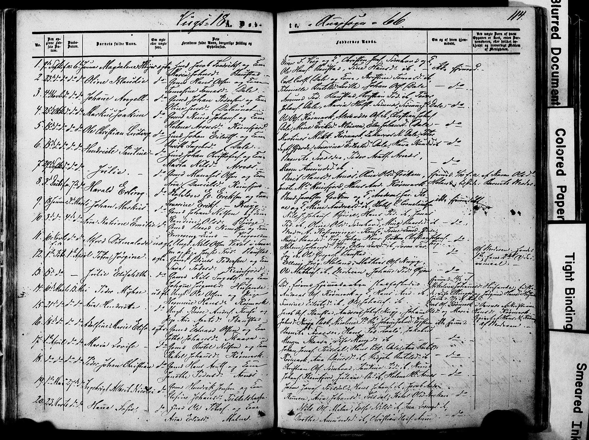 Ministerialprotokoller, klokkerbøker og fødselsregistre - Nordland, AV/SAT-A-1459/812/L0176: Parish register (official) no. 812A05, 1834-1874, p. 114