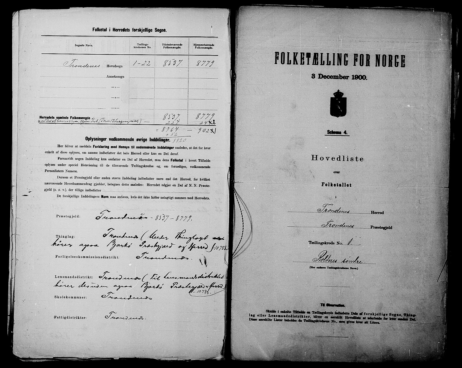 SATØ, 1900 census for Trondenes, 1900, p. 9