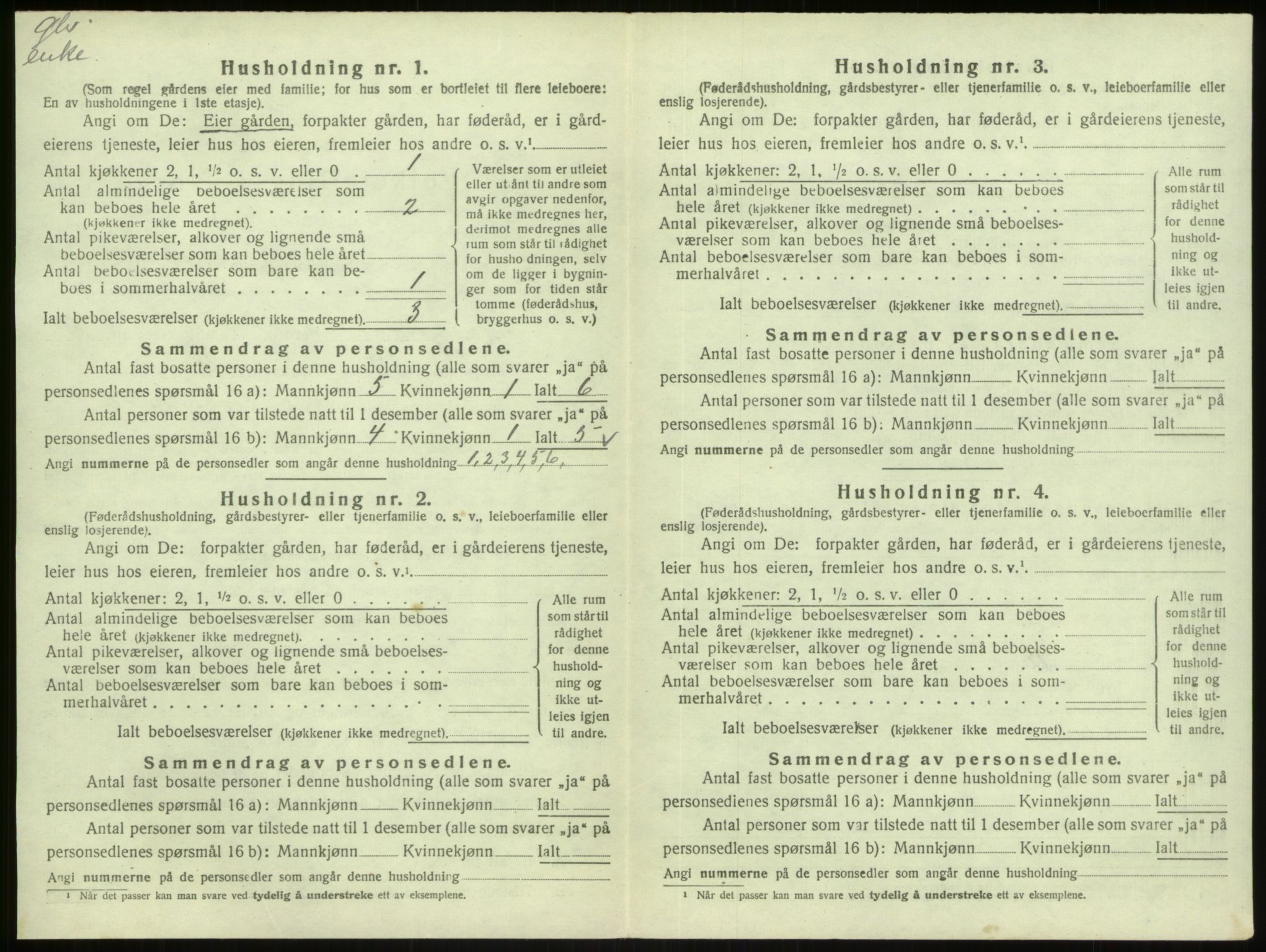 SAB, 1920 census for Masfjorden, 1920, p. 453