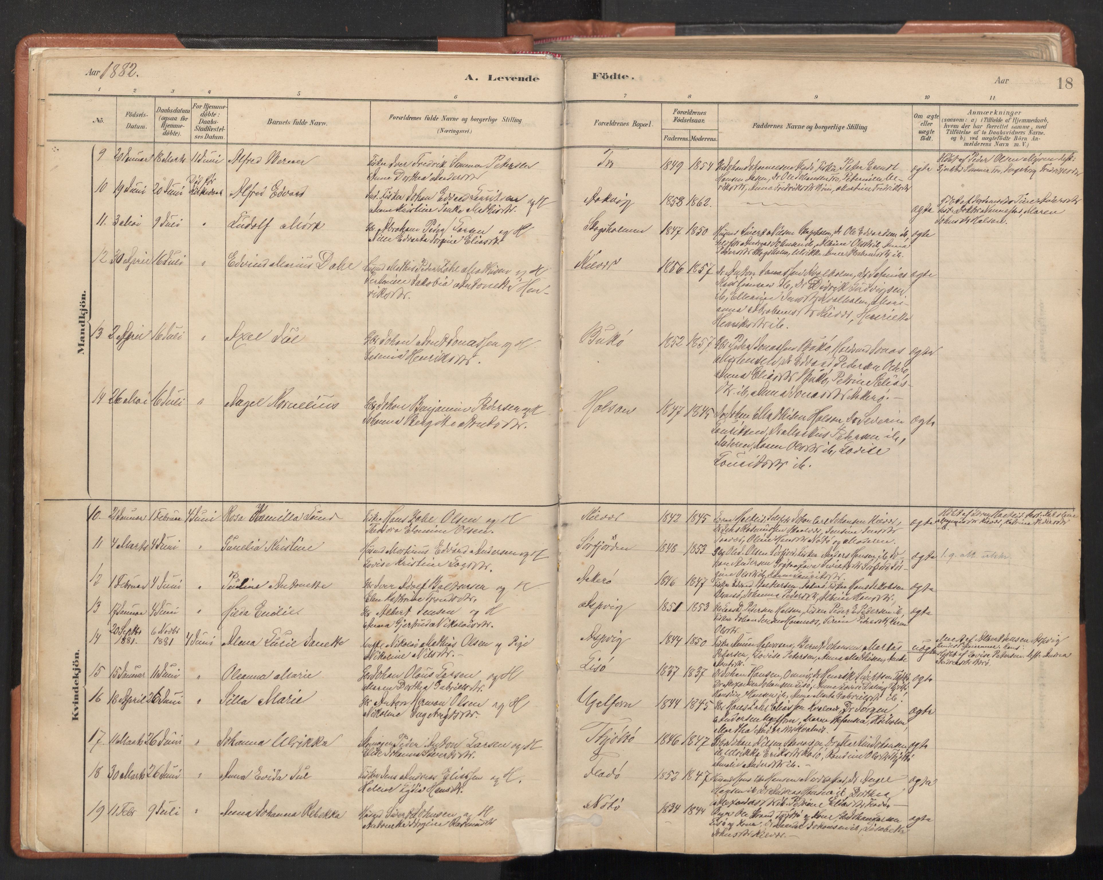 Ministerialprotokoller, klokkerbøker og fødselsregistre - Nordland, AV/SAT-A-1459/817/L0264: Parish register (official) no. 817A04, 1878-1907, p. 18