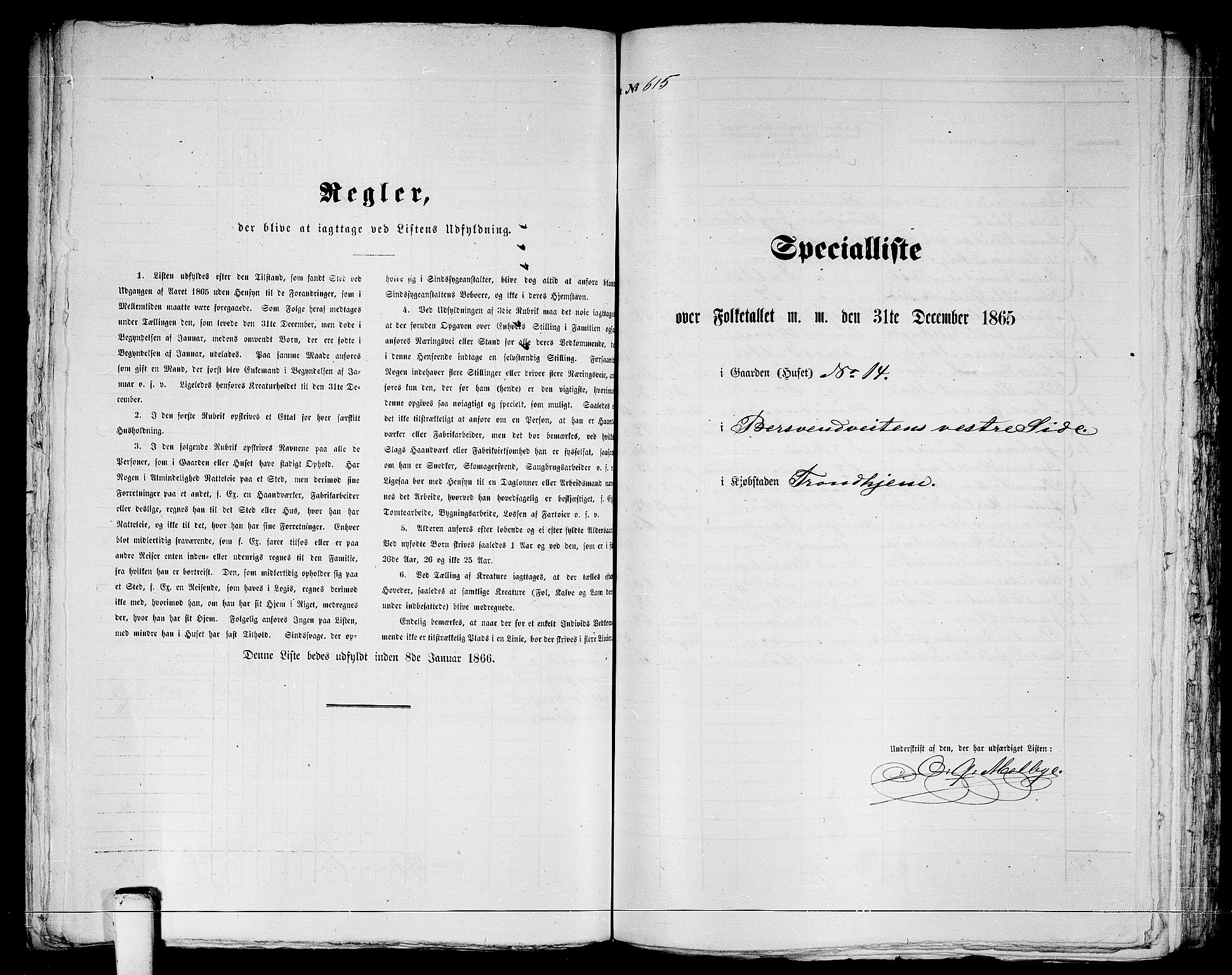 RA, 1865 census for Trondheim, 1865, p. 1279